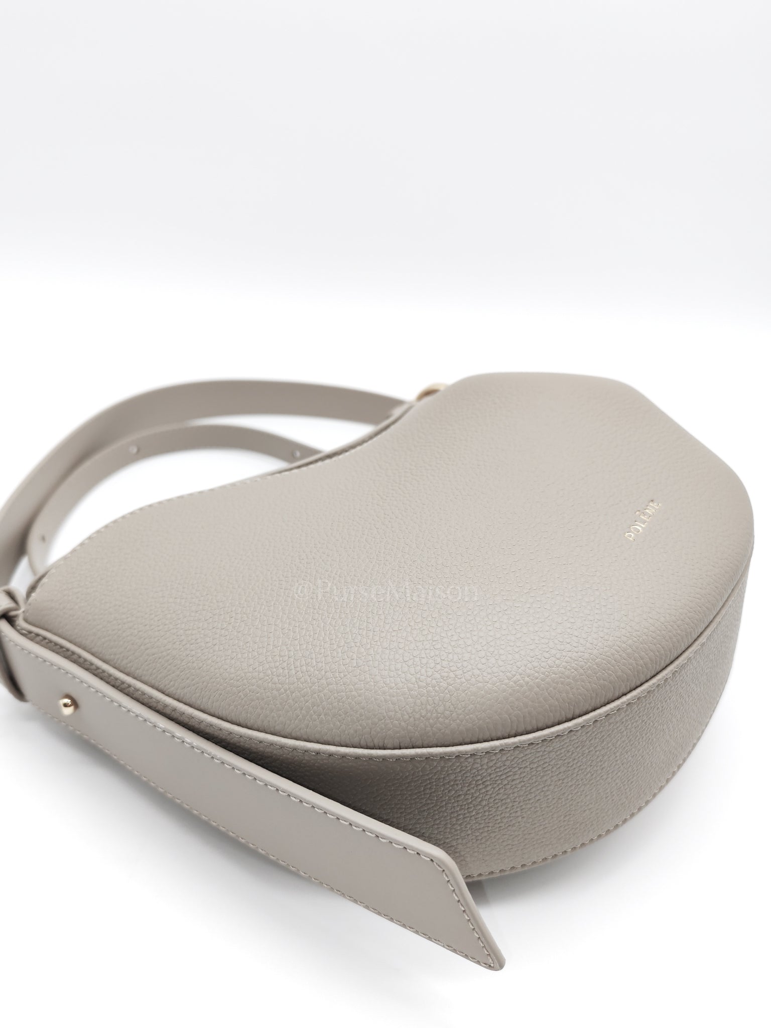 Tonca Taupe in Grained Calfskin Leather Crossbody Bag | Purse Maison Luxury Bags Shop