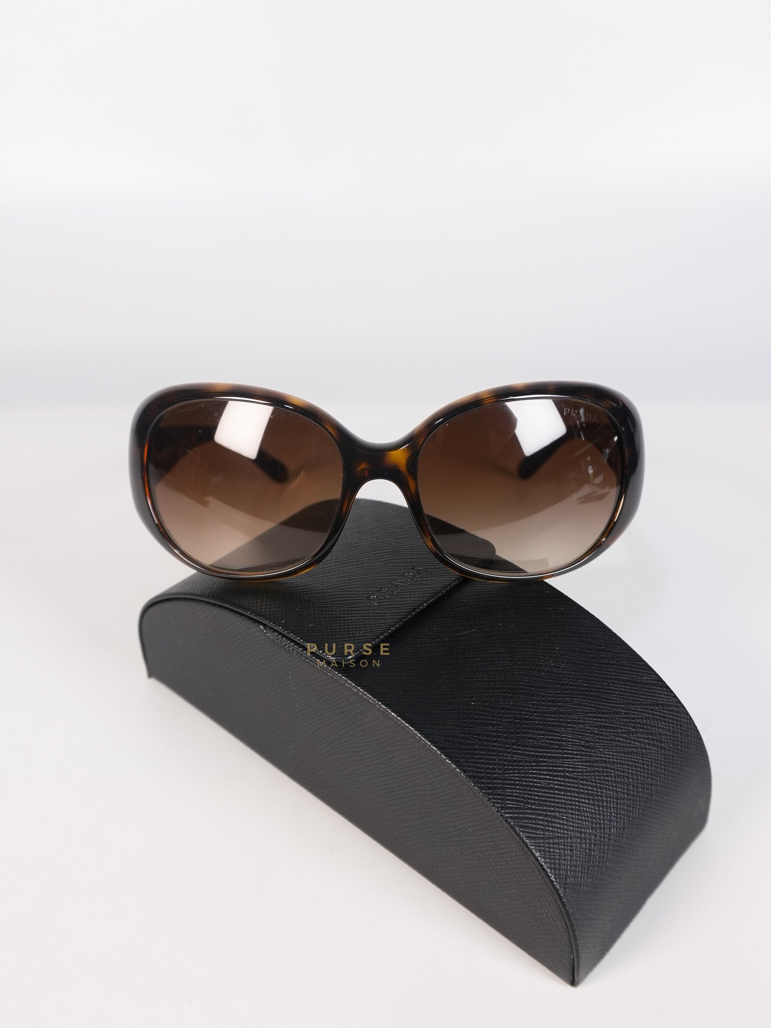 Tortoise Shell Oversized Sunglasses in Brown | Purse Maison Luxury Bags Shop