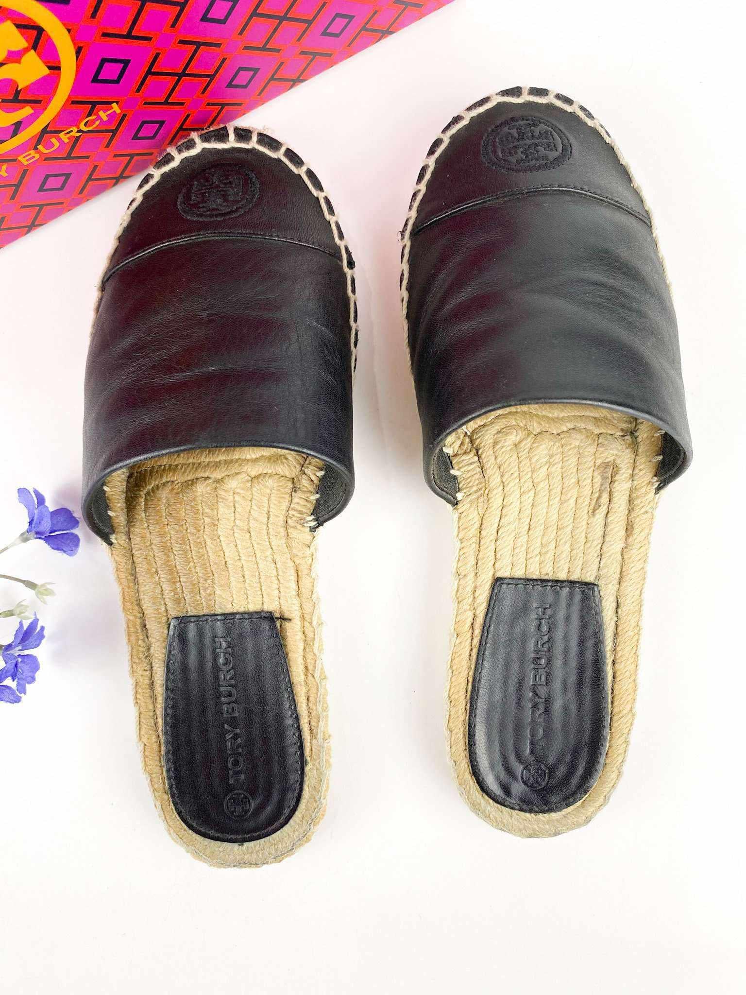 Tory Burch mules espadrille size 5.5 US