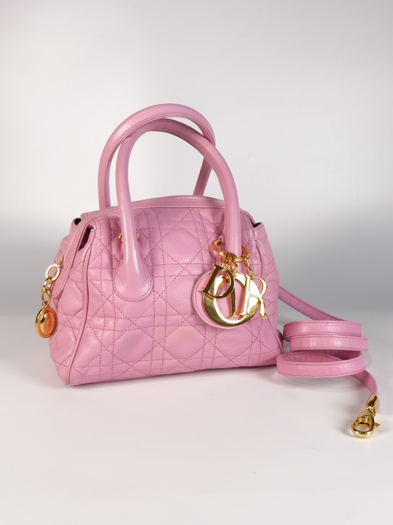Toujours Mini 2way Pink Cannage Quilted Leather | Purse Maison Luxury Bags Shop