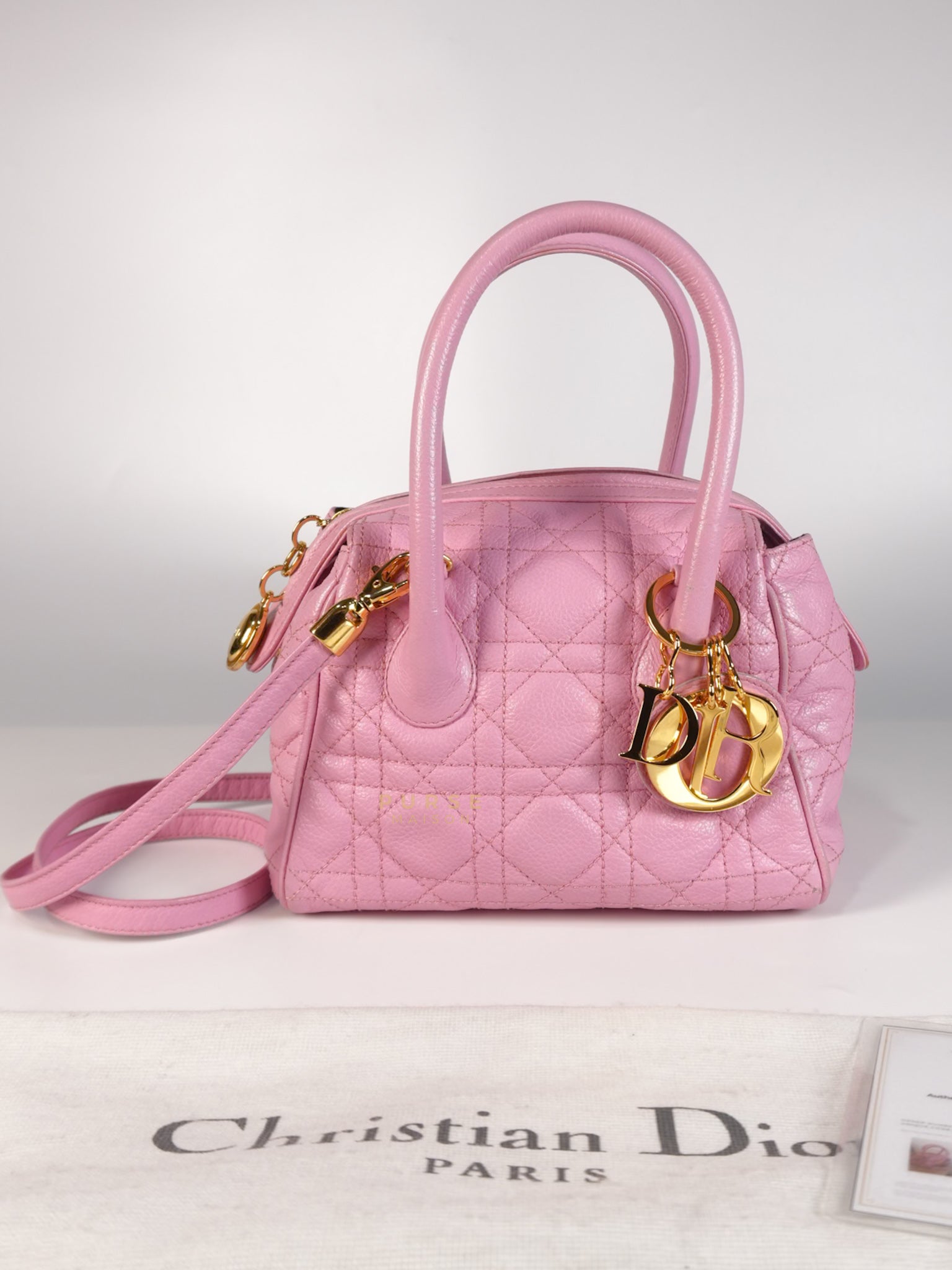 Toujours Mini 2way Pink Cannage Quilted Leather | Purse Maison Luxury Bags Shop