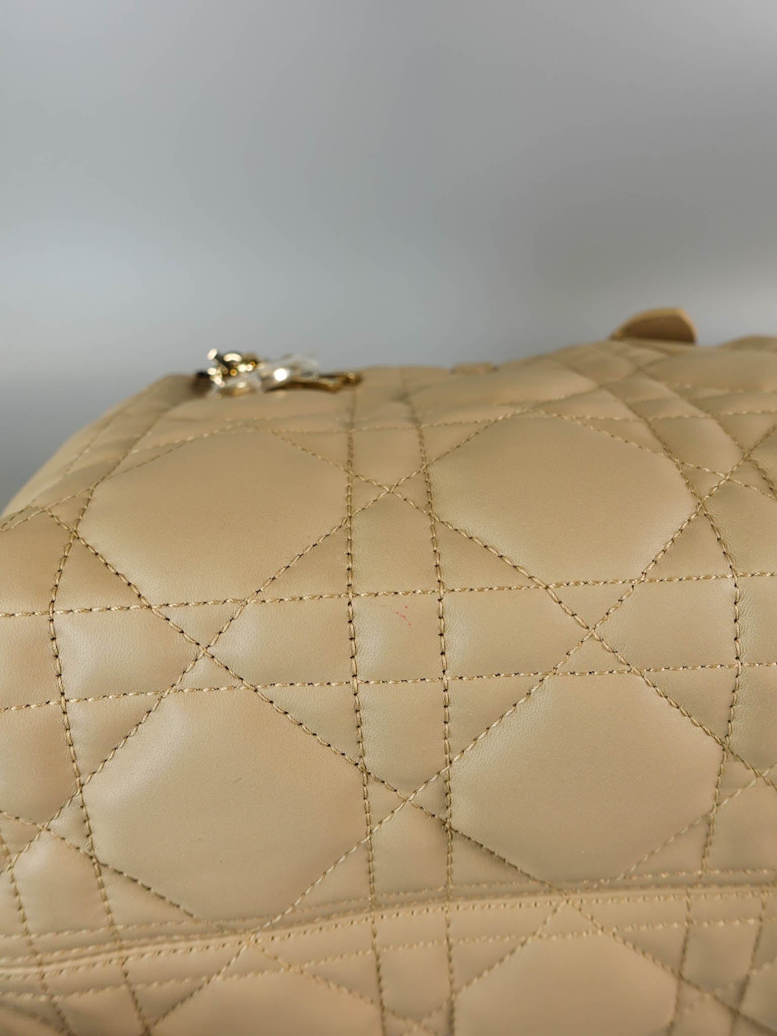 Toujours Small Beige Macrocannage Quilt Calfskin Leather | Purse Maison Luxury Bags Shop