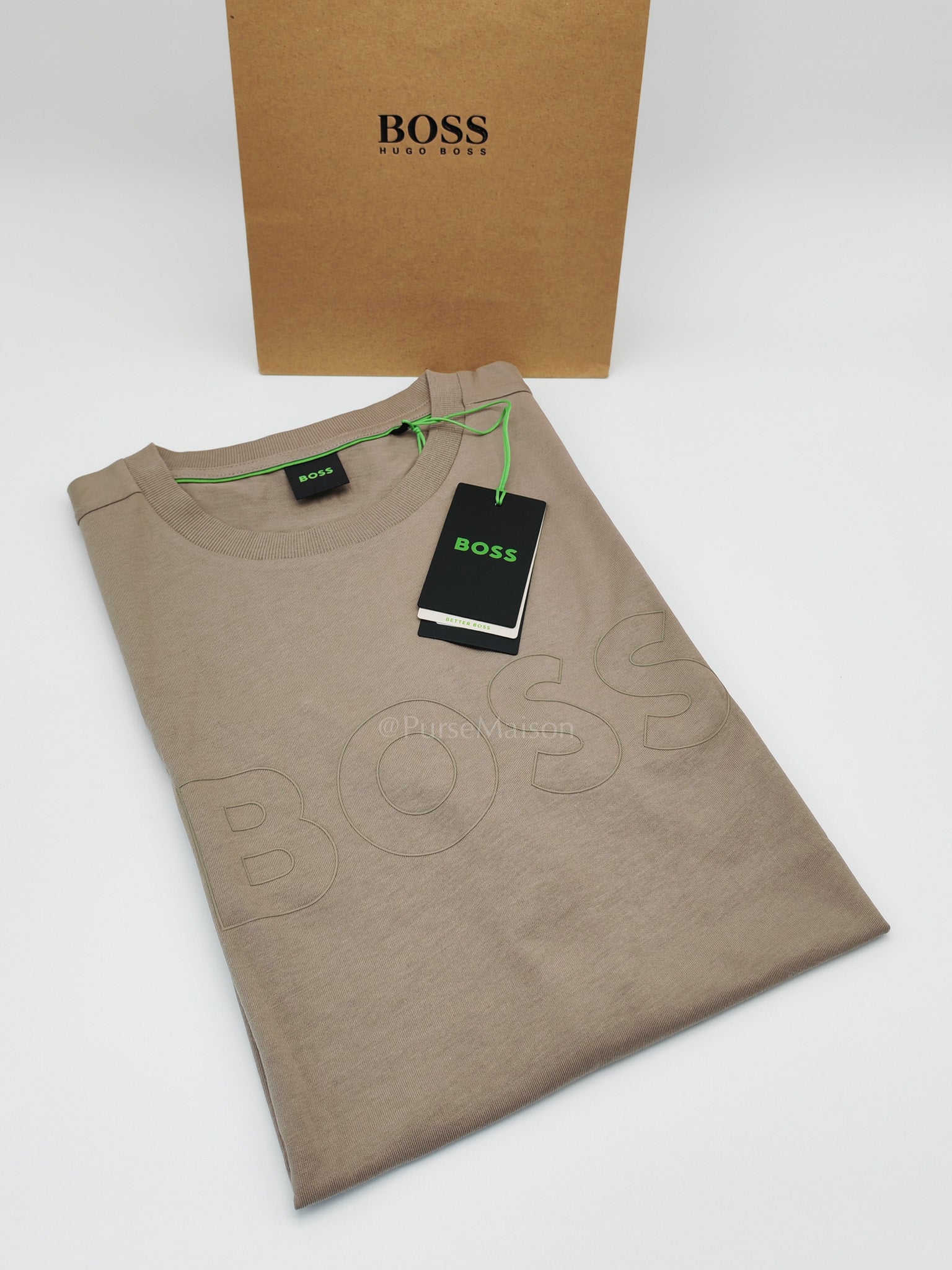 Jersey Cotton T-Shirt in Taupe for Men Size L