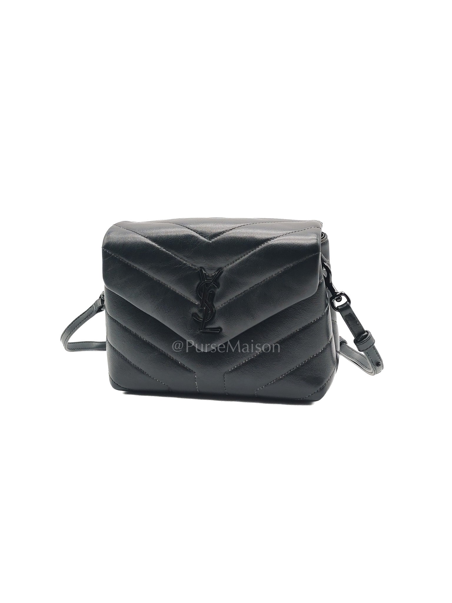 Toy Loulou Crossbody Bag in Black Quilted Calfskin Leather | Purse Maison Luxury Bags Shop
