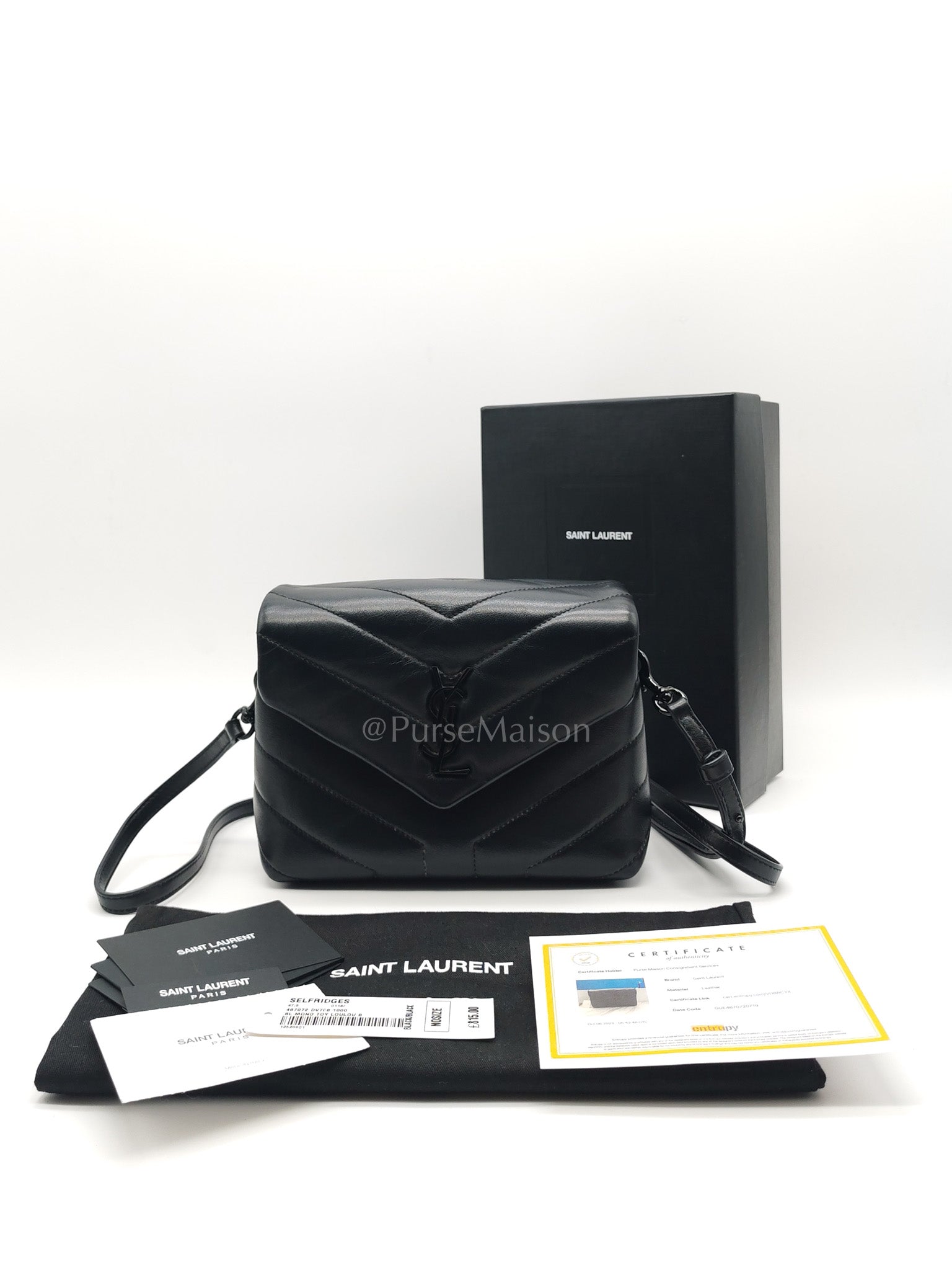Toy Loulou Crossbody Bag in Black Quilted Calfskin Leather | Purse Maison Luxury Bags Shop