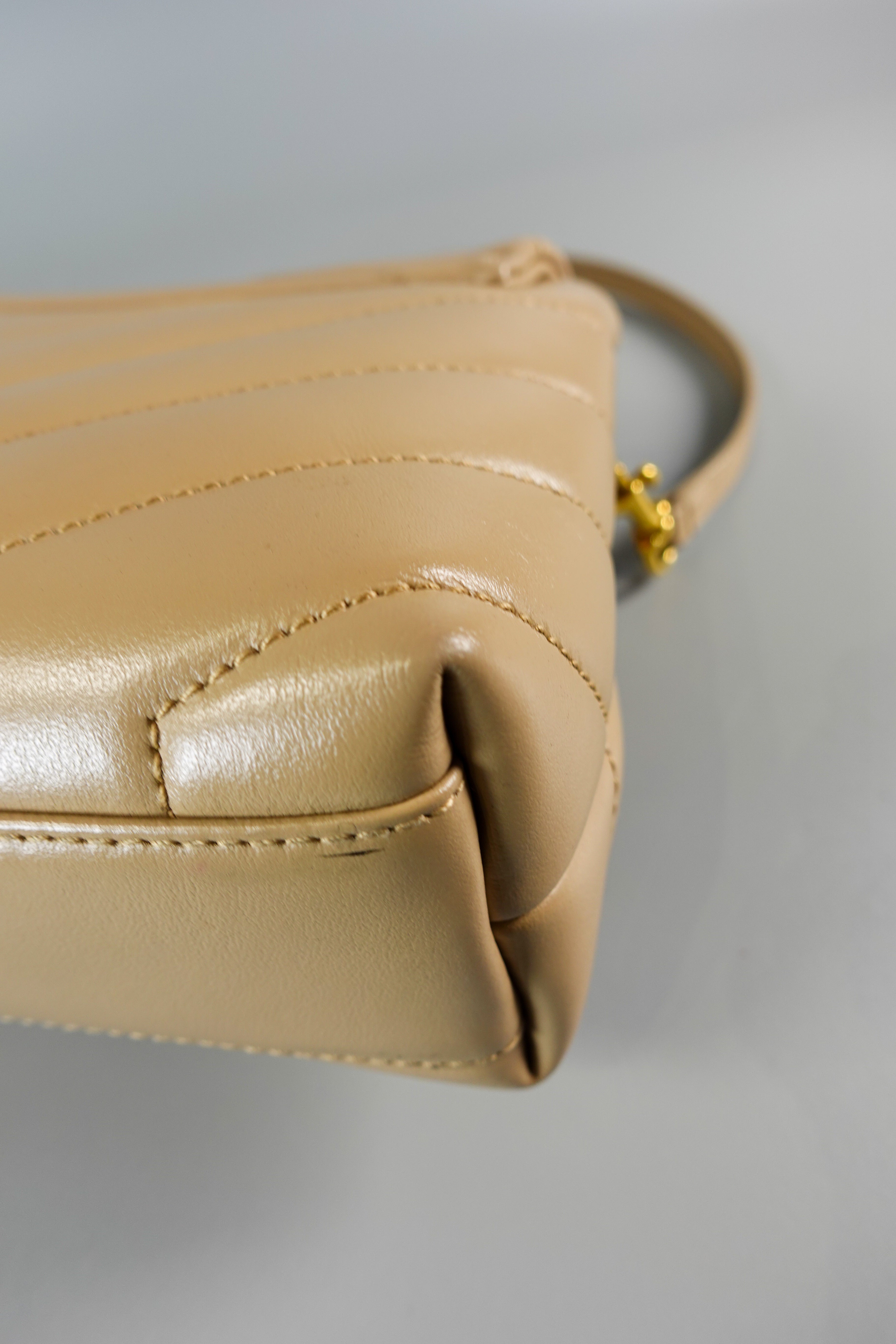 Toy LouLou in Matellase Y Beige Leather and Gold Hardware | Purse Maison Luxury Bags Shop