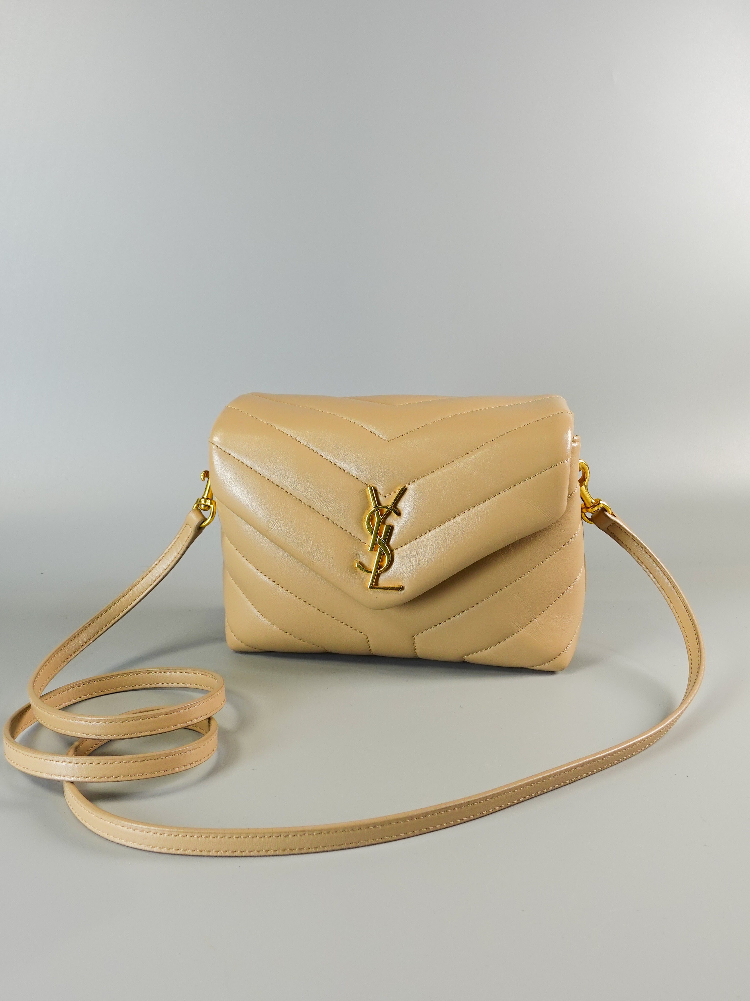 Toy LouLou in Matellase Y Beige Leather and Gold Hardware | Purse Maison Luxury Bags Shop