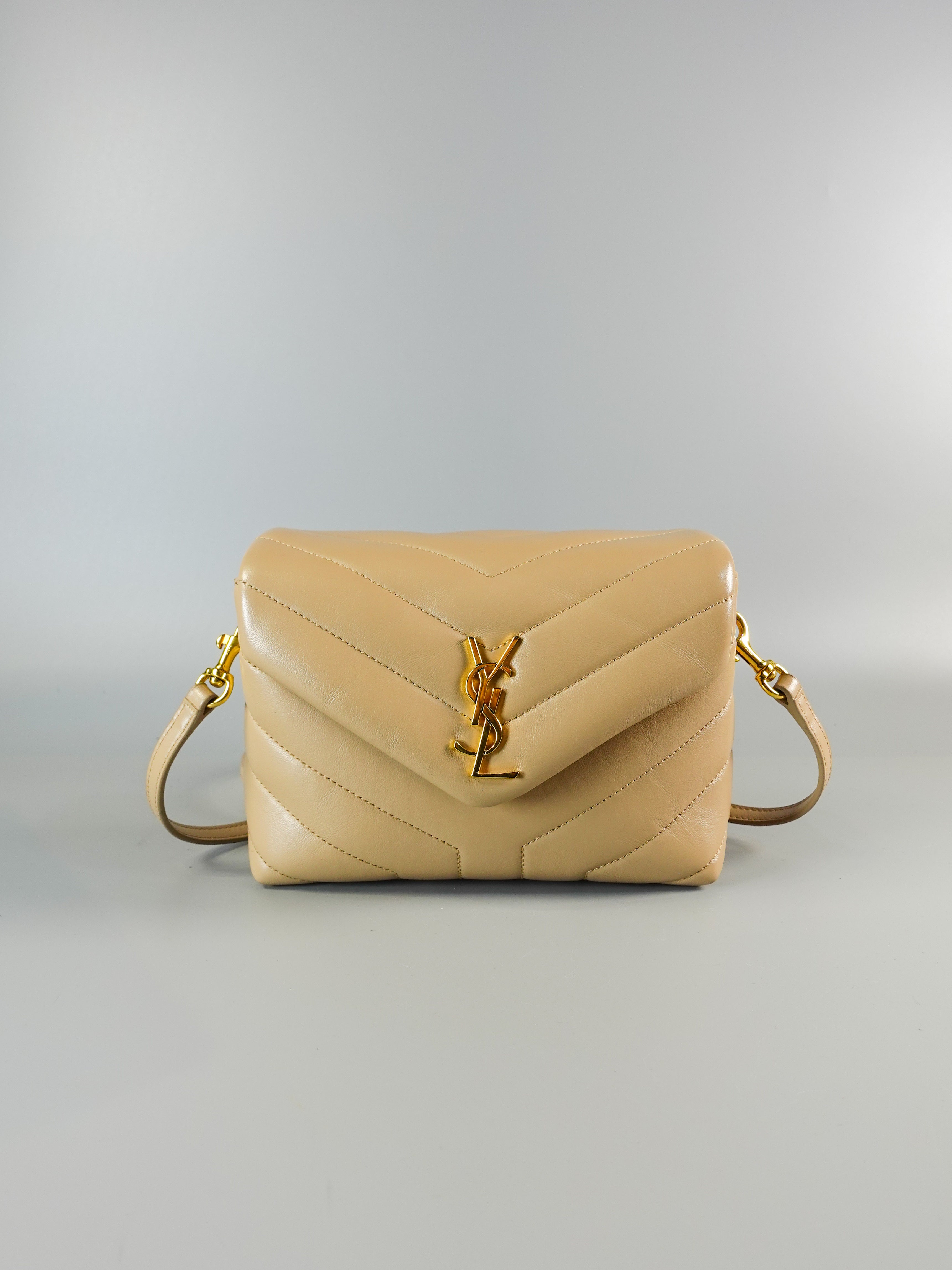 Toy LouLou in Matellase Y Beige Leather and Gold Hardware | Purse Maison Luxury Bags Shop