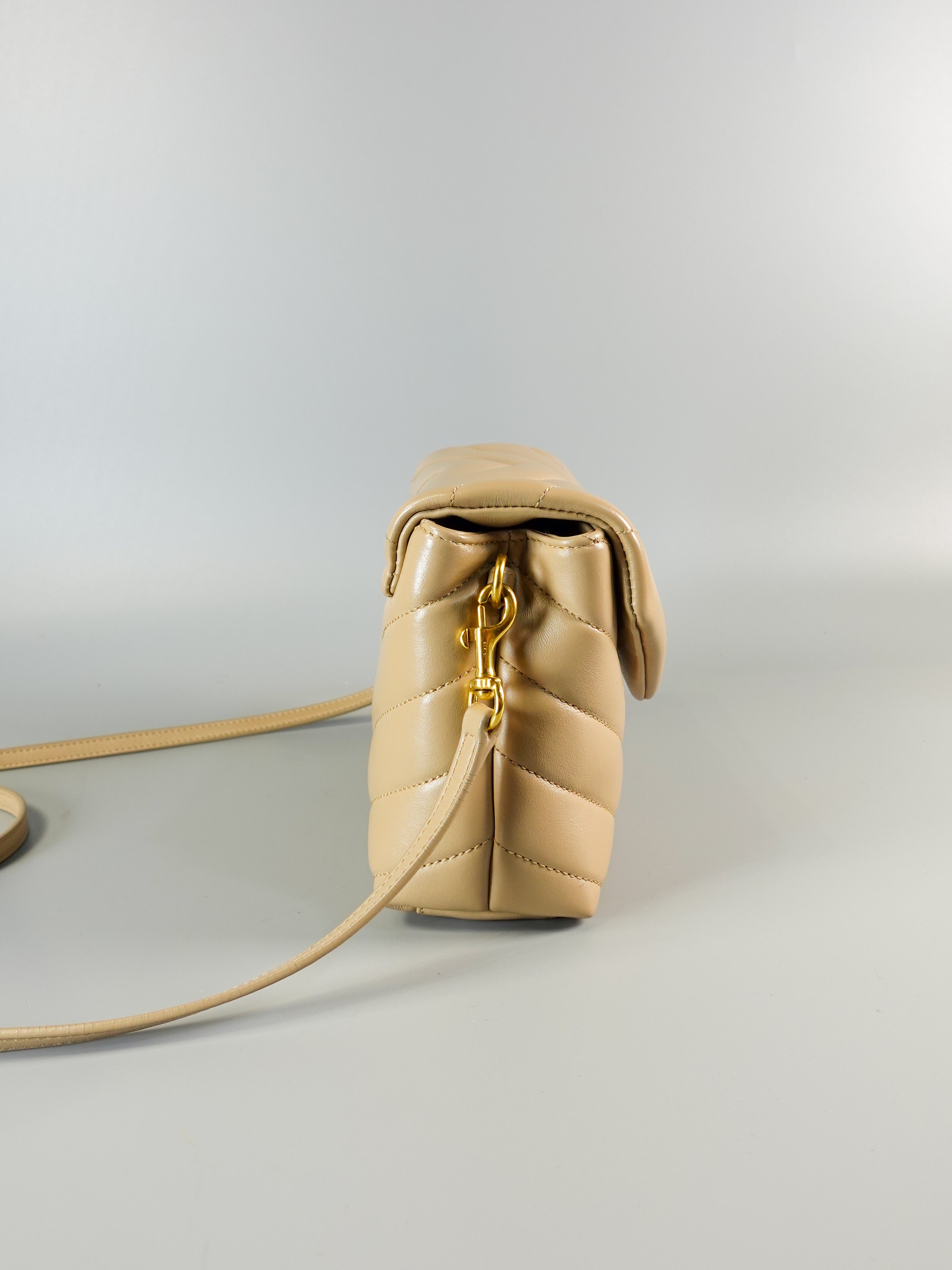 Toy LouLou in Matellase Y Beige Leather and Gold Hardware | Purse Maison Luxury Bags Shop