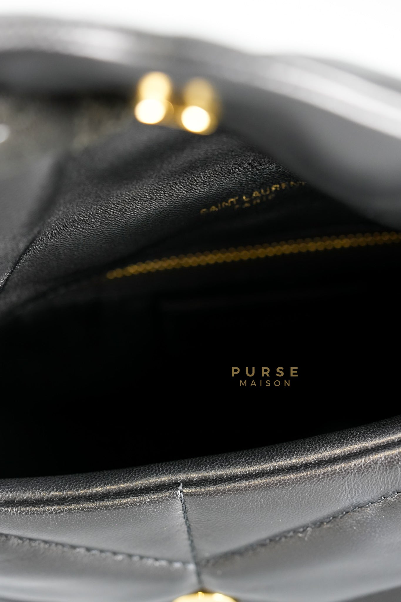 Toy Puffer Small Bag in Black Lambskin & Gold Hardware | Purse Maison Luxury Bags Shop