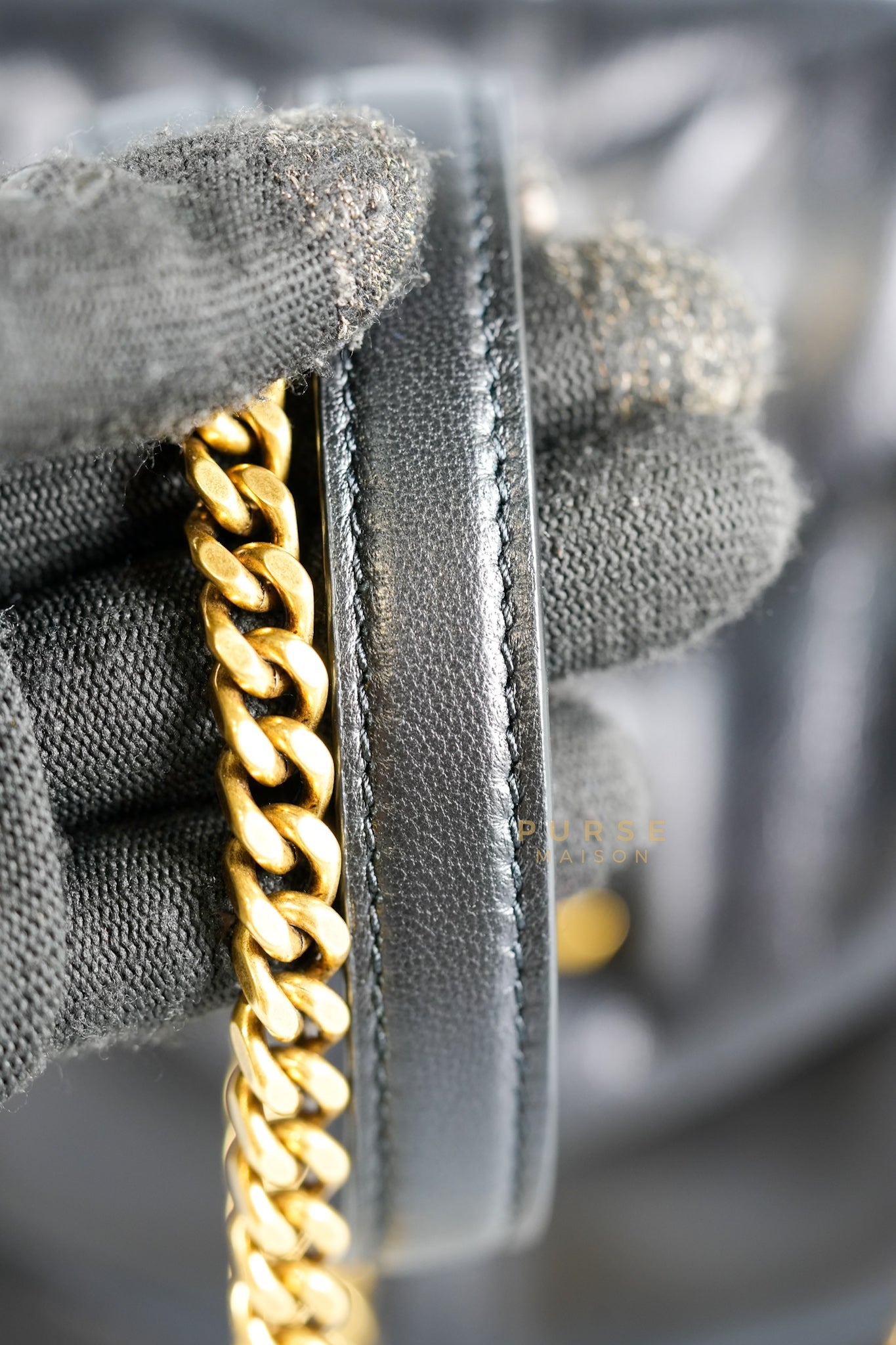 Toy Puffer Small Bag in Black Lambskin & Gold Hardware | Purse Maison Luxury Bags Shop