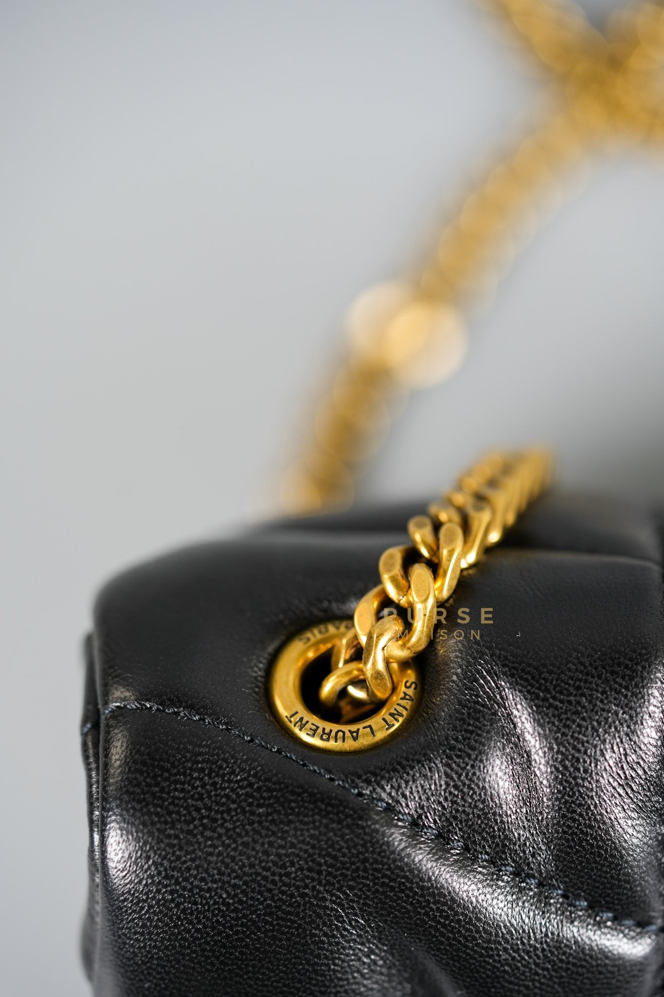 Toy Puffer Small Bag in Black Lambskin & Gold Hardware | Purse Maison Luxury Bags Shop