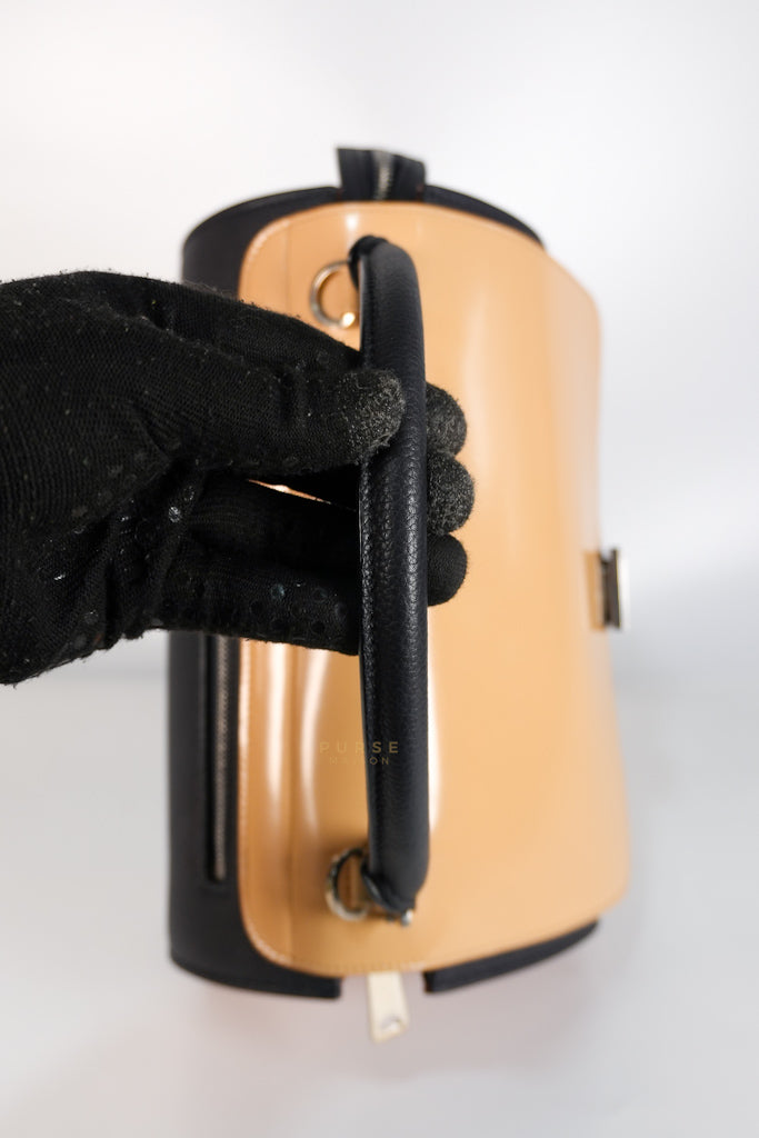 Trapeze Medium Tri-Color Leather and Suede Shoulder Bag | Purse Maison Luxury Bags Shop