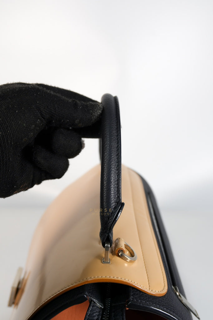 Trapeze Medium Tri-Color Leather and Suede Shoulder Bag | Purse Maison Luxury Bags Shop