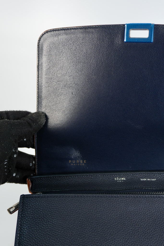 Trapeze Medium Tri-Color Leather and Suede Shoulder Bag | Purse Maison Luxury Bags Shop