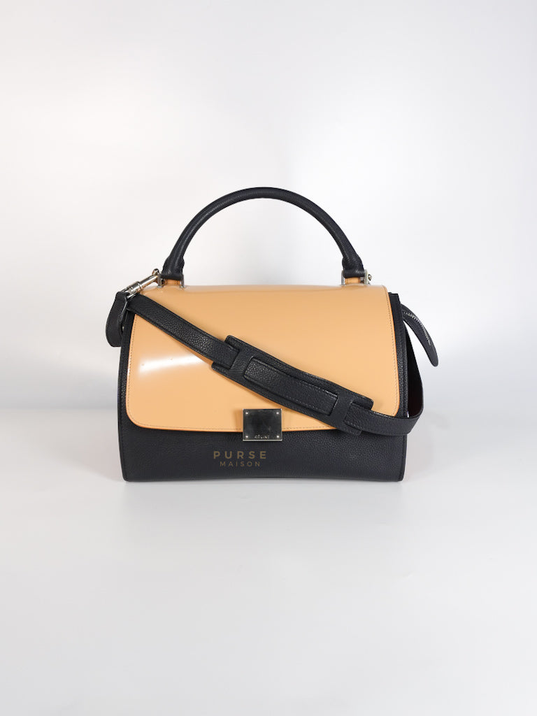 Trapeze Medium Tri-Color Leather and Suede Shoulder Bag | Purse Maison Luxury Bags Shop