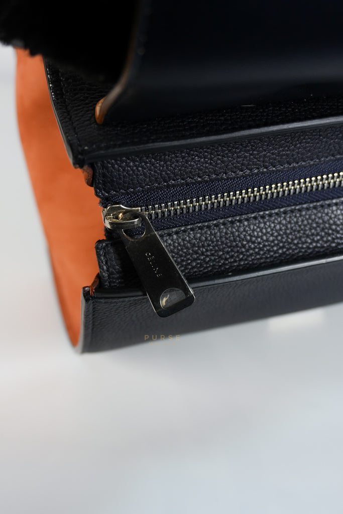 Trapeze Medium Tri-Color Leather and Suede Shoulder Bag | Purse Maison Luxury Bags Shop