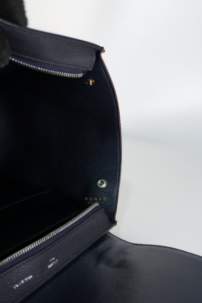 Trapeze Medium Tri-Color Leather and Suede Shoulder Bag | Purse Maison Luxury Bags Shop