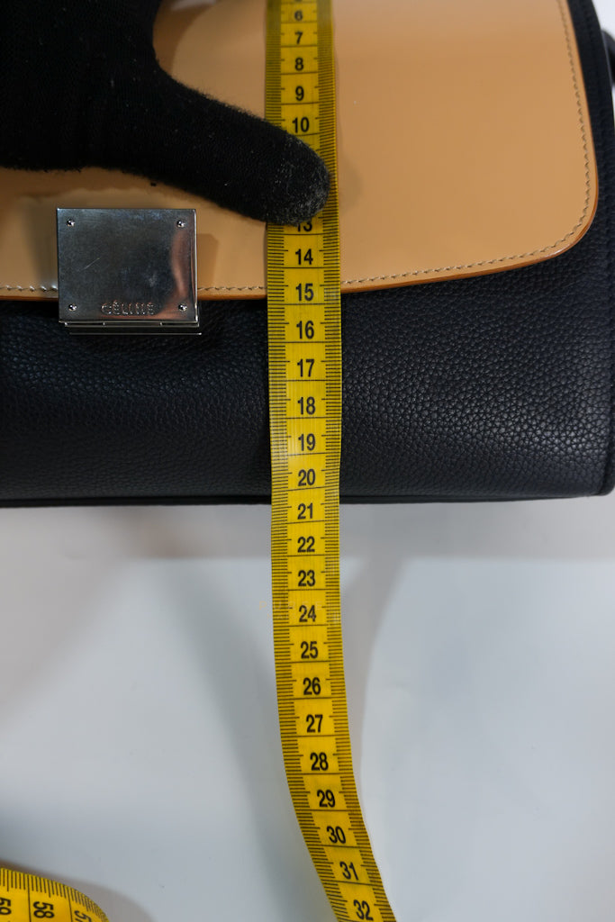 Trapeze Medium Tri-Color Leather and Suede Shoulder Bag | Purse Maison Luxury Bags Shop