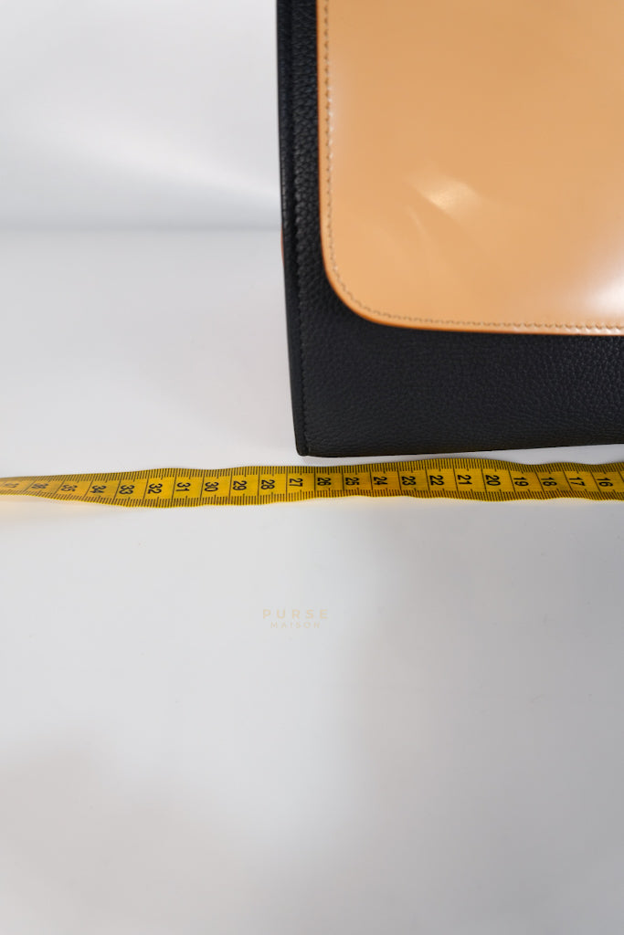 Trapeze Medium Tri-Color Leather and Suede Shoulder Bag | Purse Maison Luxury Bags Shop