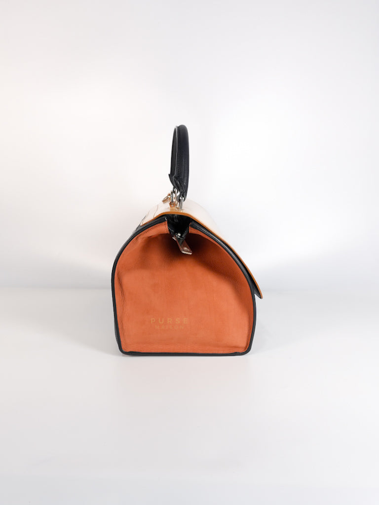 Trapeze Medium Tri-Color Leather and Suede Shoulder Bag | Purse Maison Luxury Bags Shop