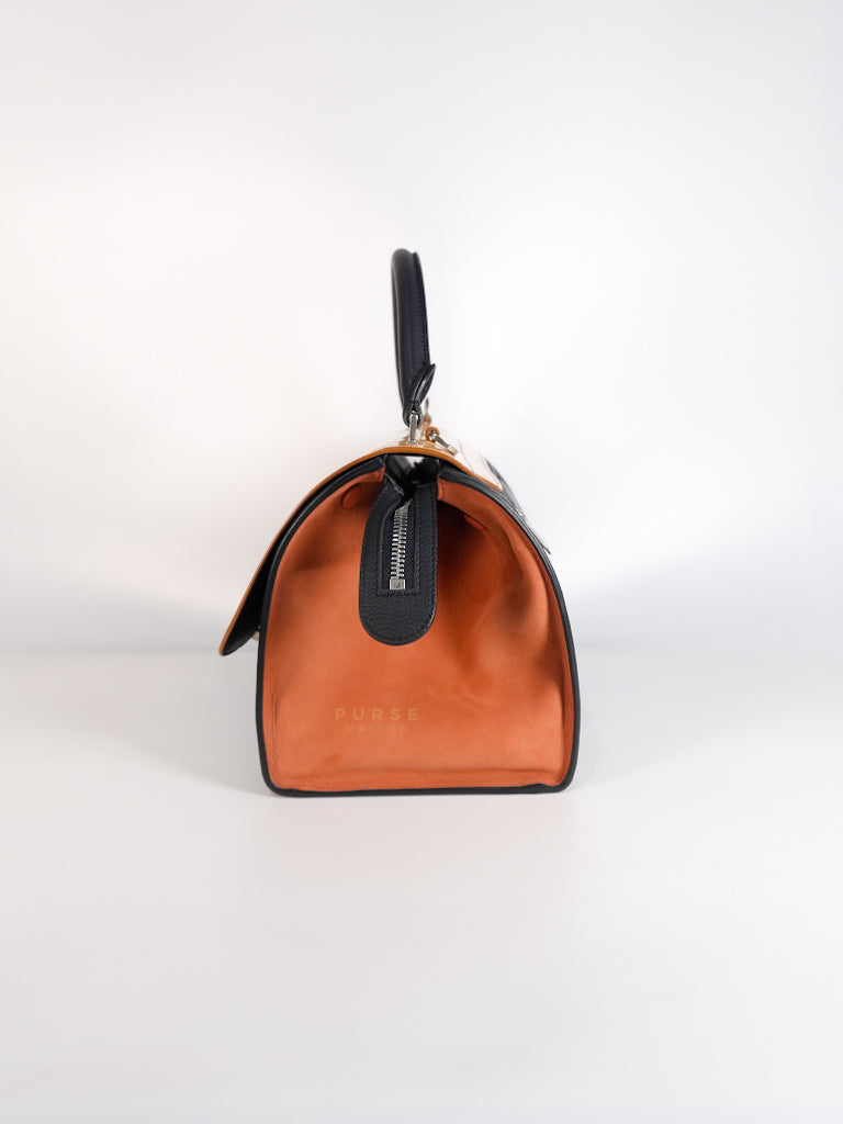 Trapeze Medium Tri-Color Leather and Suede Shoulder Bag | Purse Maison Luxury Bags Shop