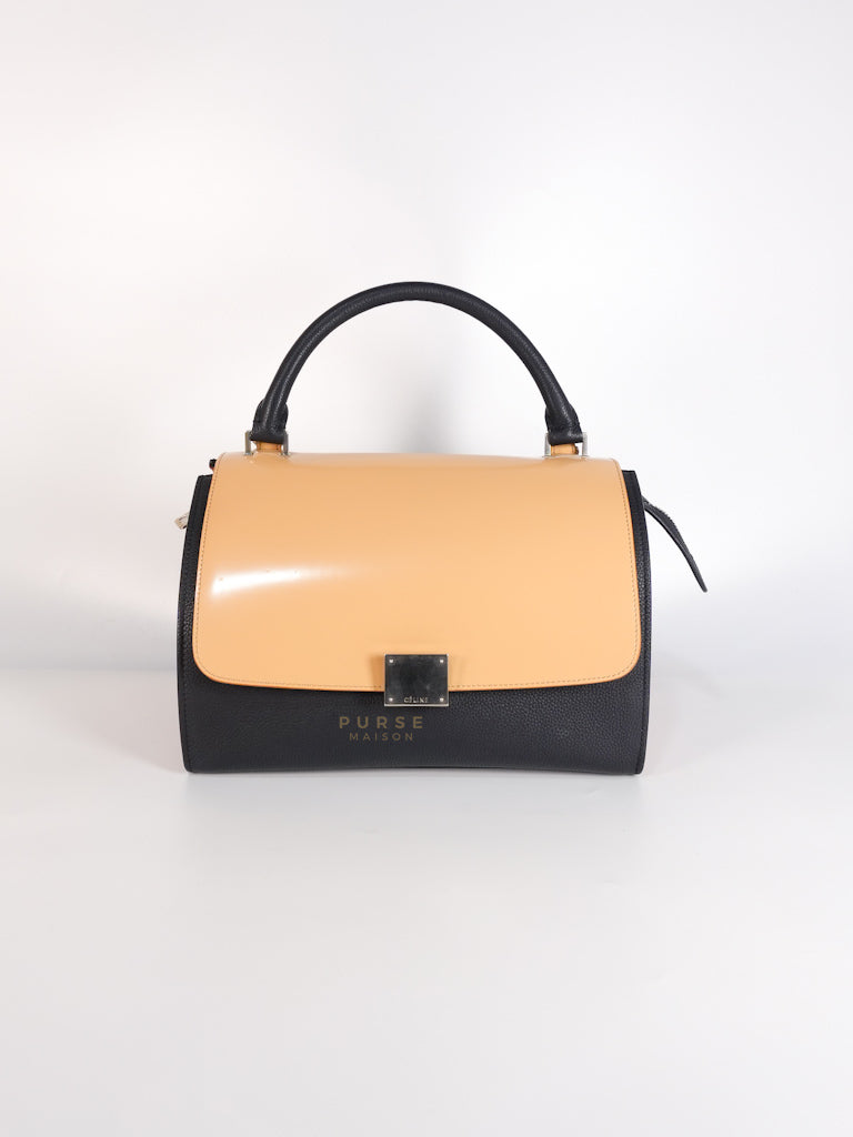 Trapeze Medium Tri-Color Leather and Suede Shoulder Bag | Purse Maison Luxury Bags Shop