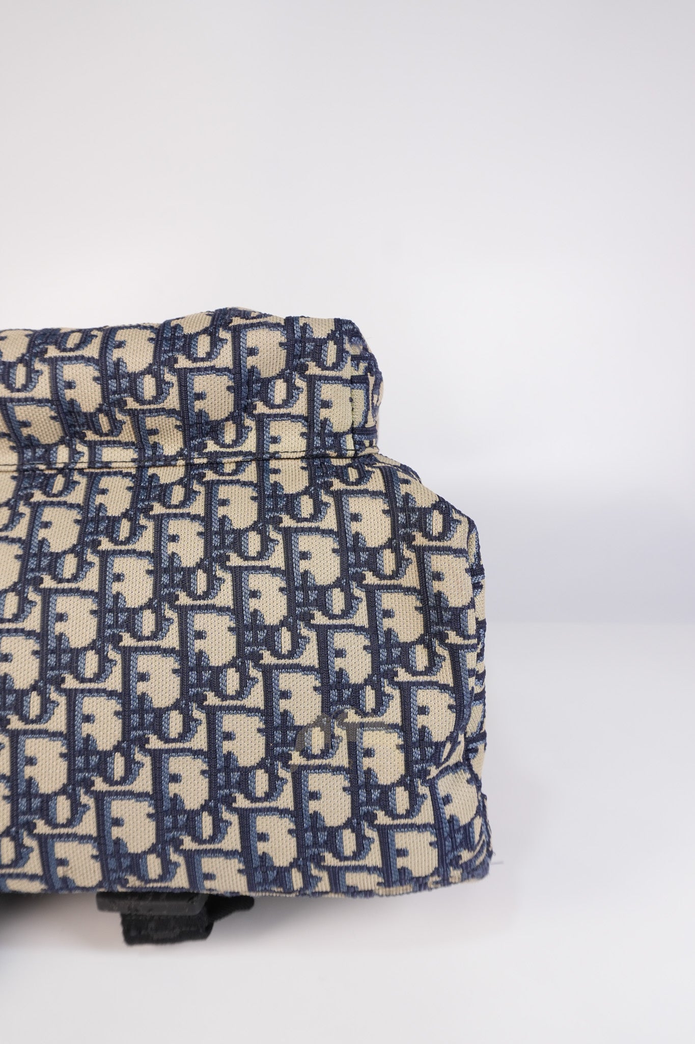 Travel Bagpack in Blue Oblique Jacquard Canvas | Purse Maison Luxury Bags Shop