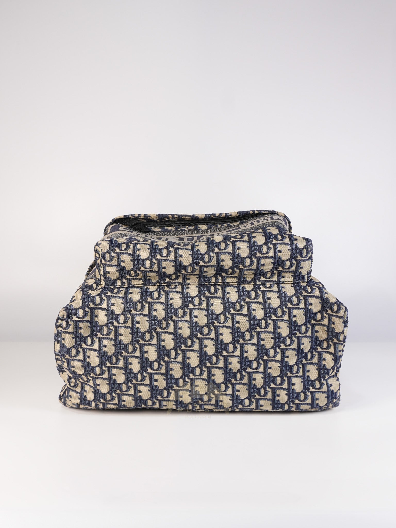 Travel Bagpack in Blue Oblique Jacquard Canvas | Purse Maison Luxury Bags Shop