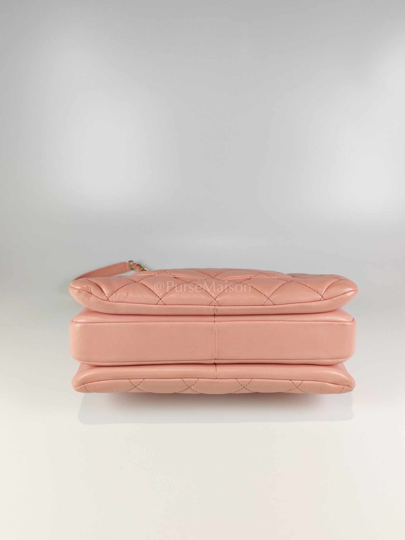 Trendy CC Medium Top Handle in Pink Lambskin Leather and Gold Hardware Series 27 | Purse Maison Luxury Bags Shop