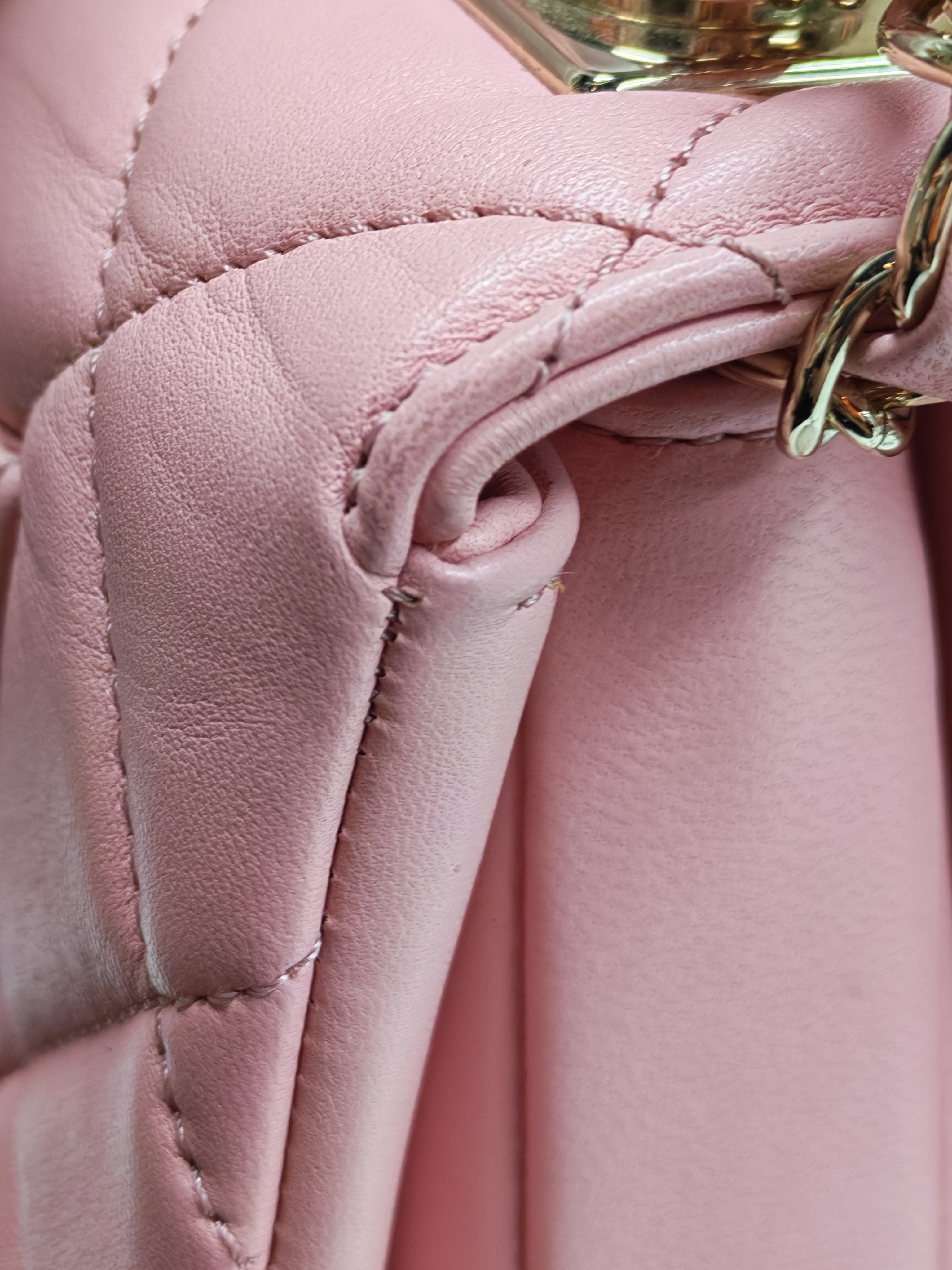 Trendy CC Medium Top Handle in Pink Lambskin Leather and Gold Hardware Series 27 | Purse Maison Luxury Bags Shop