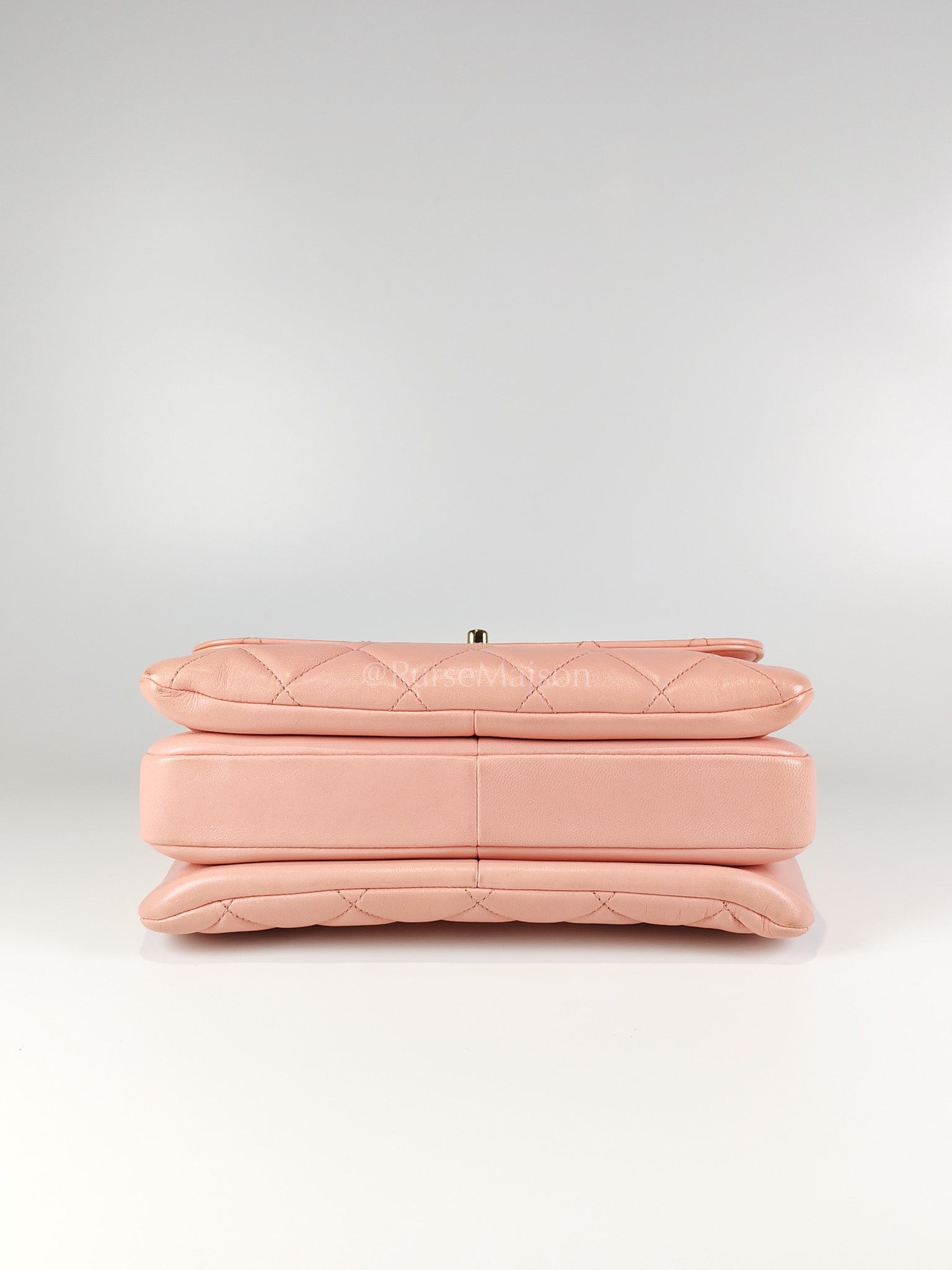 Trendy CC Medium Top Handle in Pink Lambskin Leather and Gold Hardware Series 27 | Purse Maison Luxury Bags Shop