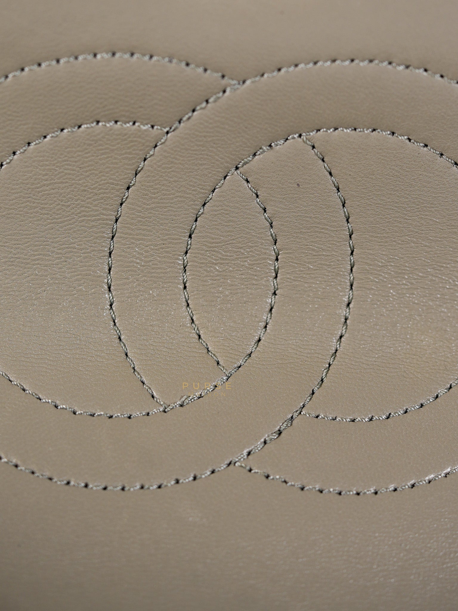 Trendy CC Small in Gray Lambskin Leather in Light Gold Hardware Series 28 | Purse Maison Luxury Bags Shop