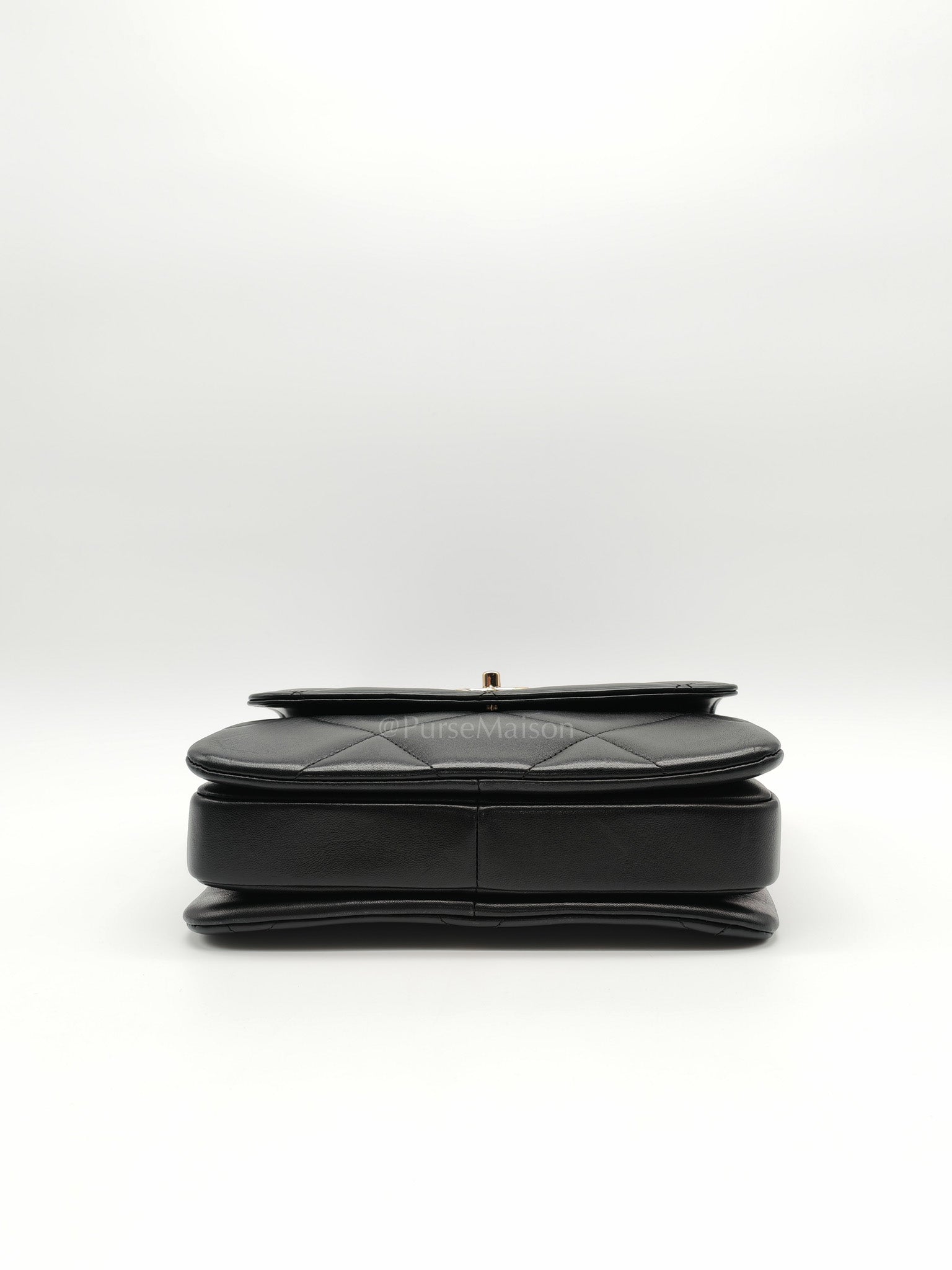 Trendy CC Small Top Handle Bag in Black Quilted Lambskin Leather & Light Gold Hardware Series 28 | Purse Maison Luxury Bags Shop