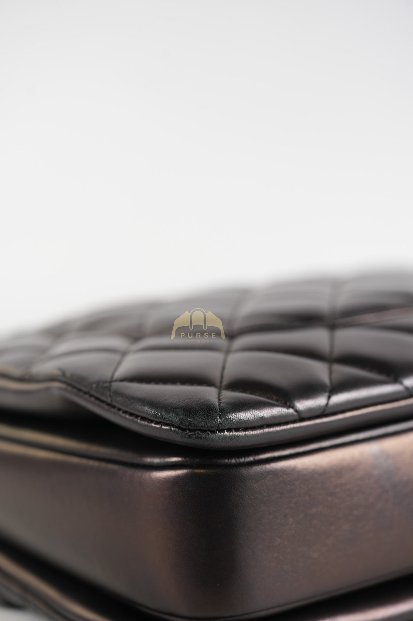 Trendy CC Top Handle Jumbo in Black Lambskin Light Gold Hardware (Series 19) | Purse Maison Luxury Bags Shop