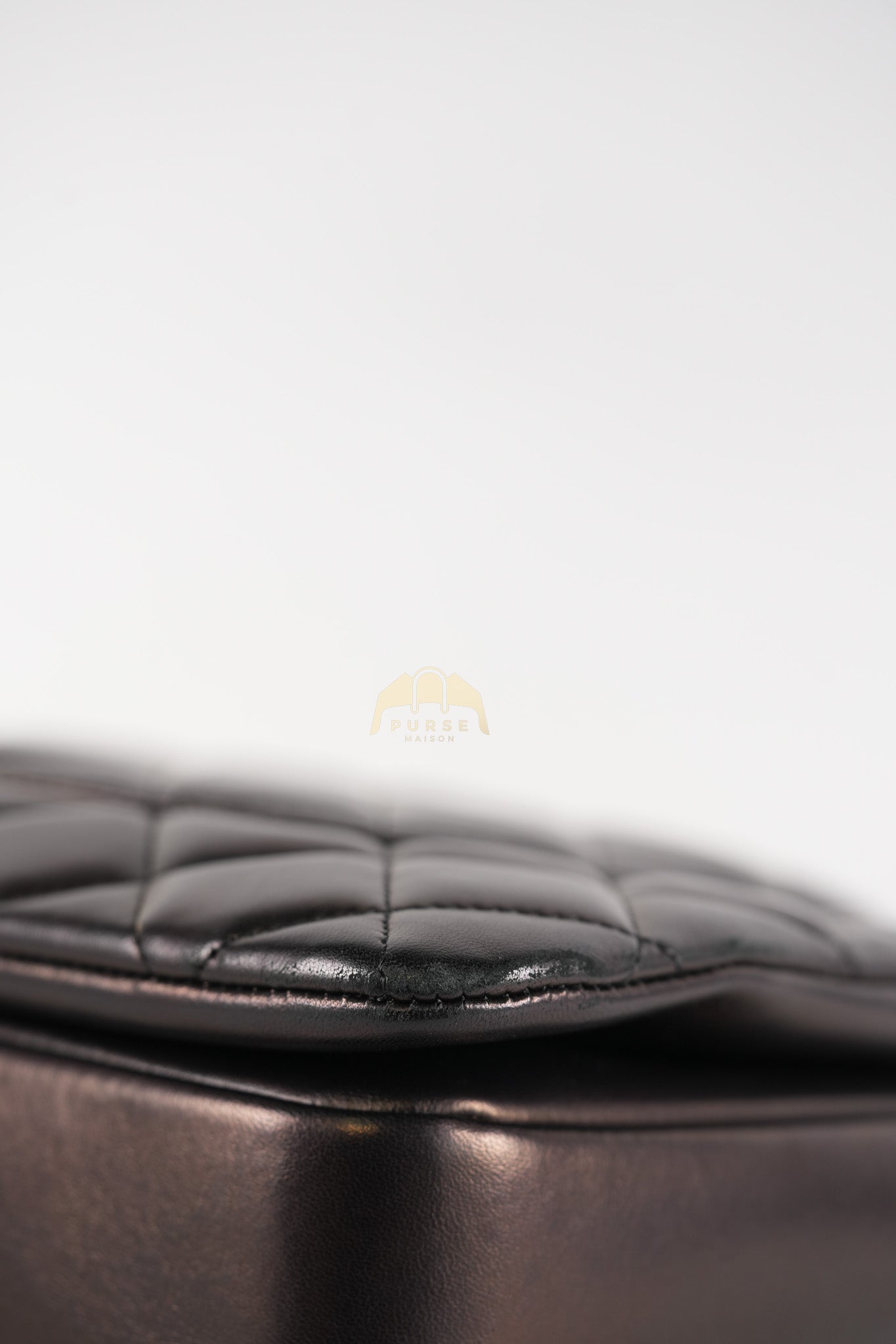 Trendy CC Top Handle Jumbo in Black Lambskin Light Gold Hardware (Series 19) | Purse Maison Luxury Bags Shop