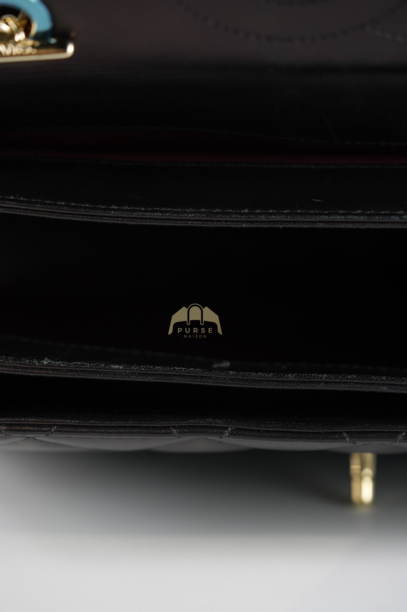 Trendy CC Top Handle Jumbo in Black Lambskin Light Gold Hardware (Series 19) | Purse Maison Luxury Bags Shop