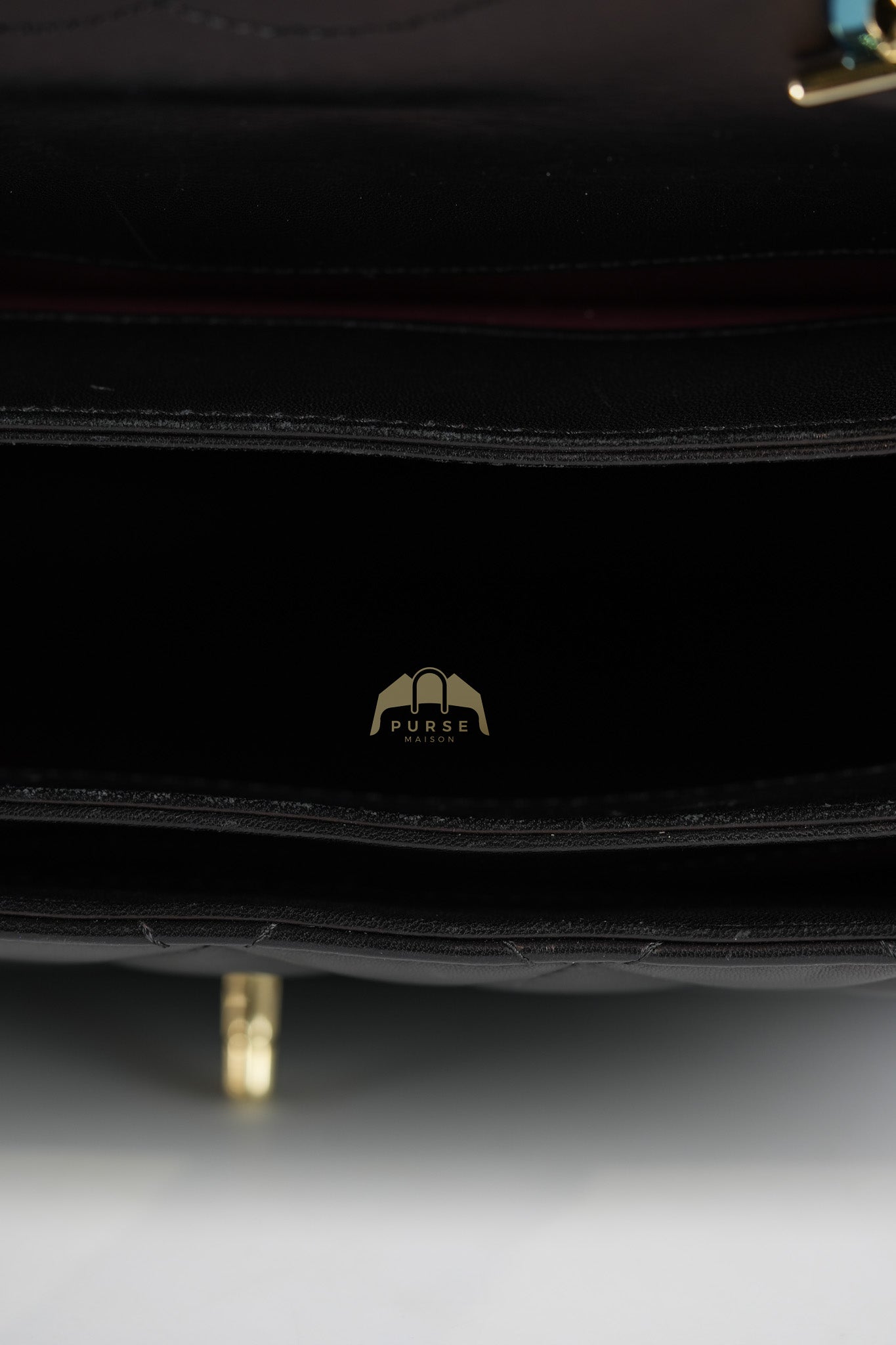 Trendy CC Top Handle Jumbo in Black Lambskin Light Gold Hardware (Series 19) | Purse Maison Luxury Bags Shop