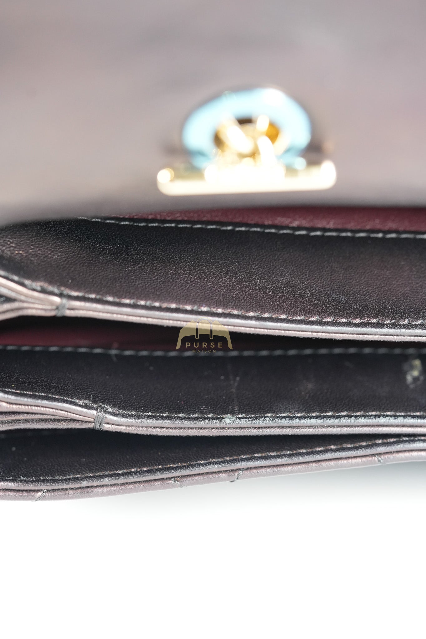 Trendy CC Top Handle Jumbo in Black Lambskin Light Gold Hardware (Series 19) | Purse Maison Luxury Bags Shop