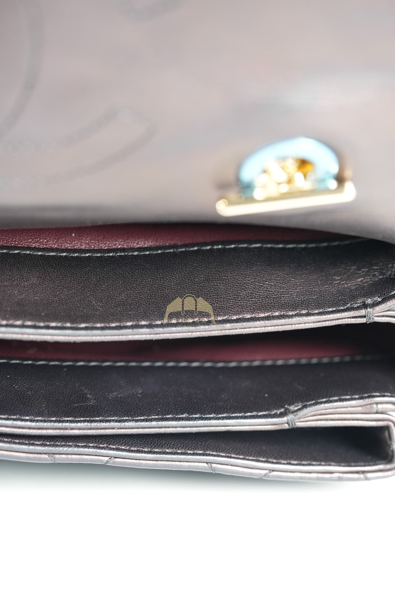 Trendy CC Top Handle Jumbo in Black Lambskin Light Gold Hardware (Series 19) | Purse Maison Luxury Bags Shop