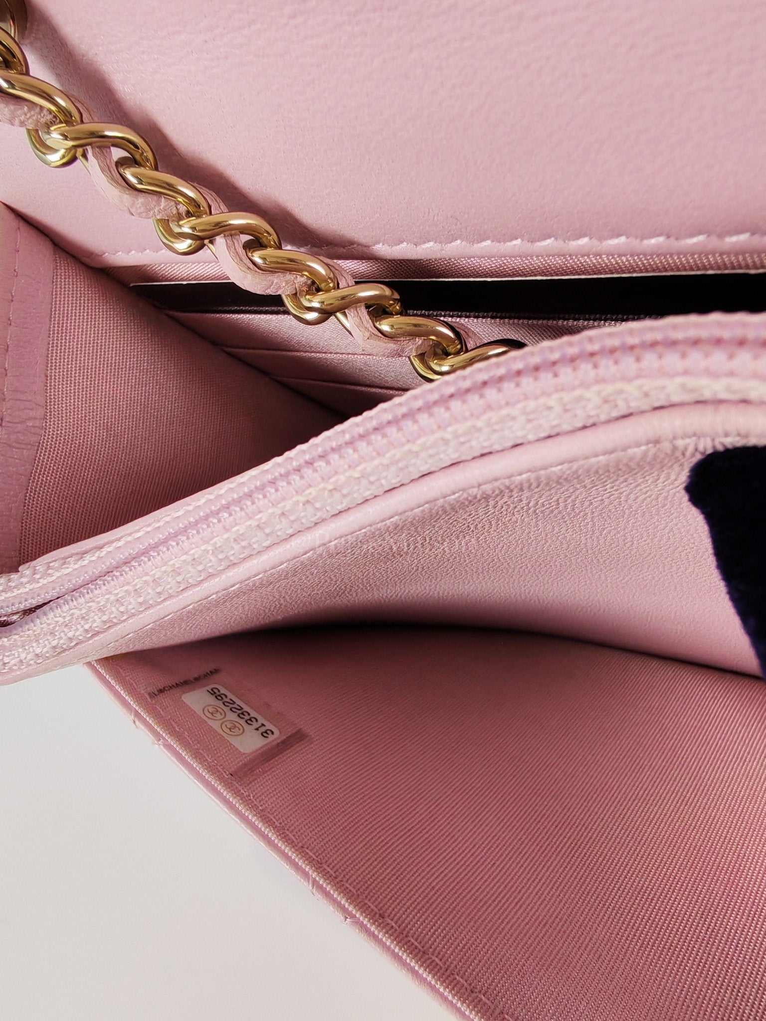 Trendy Wallet On Chain in Pink Lambskin Leather and Gold Hardware Series 31 | Purse Maison Luxury Bags Shop