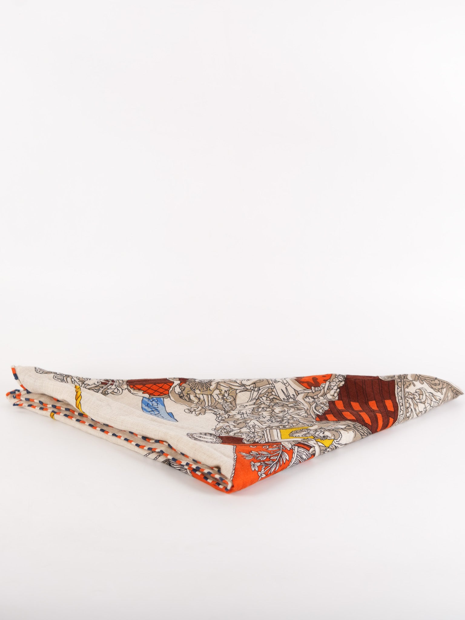 Triangle Cashmere Scarf in Cream (227cm x 109cm) | Purse Maison Luxury Bags Shop
