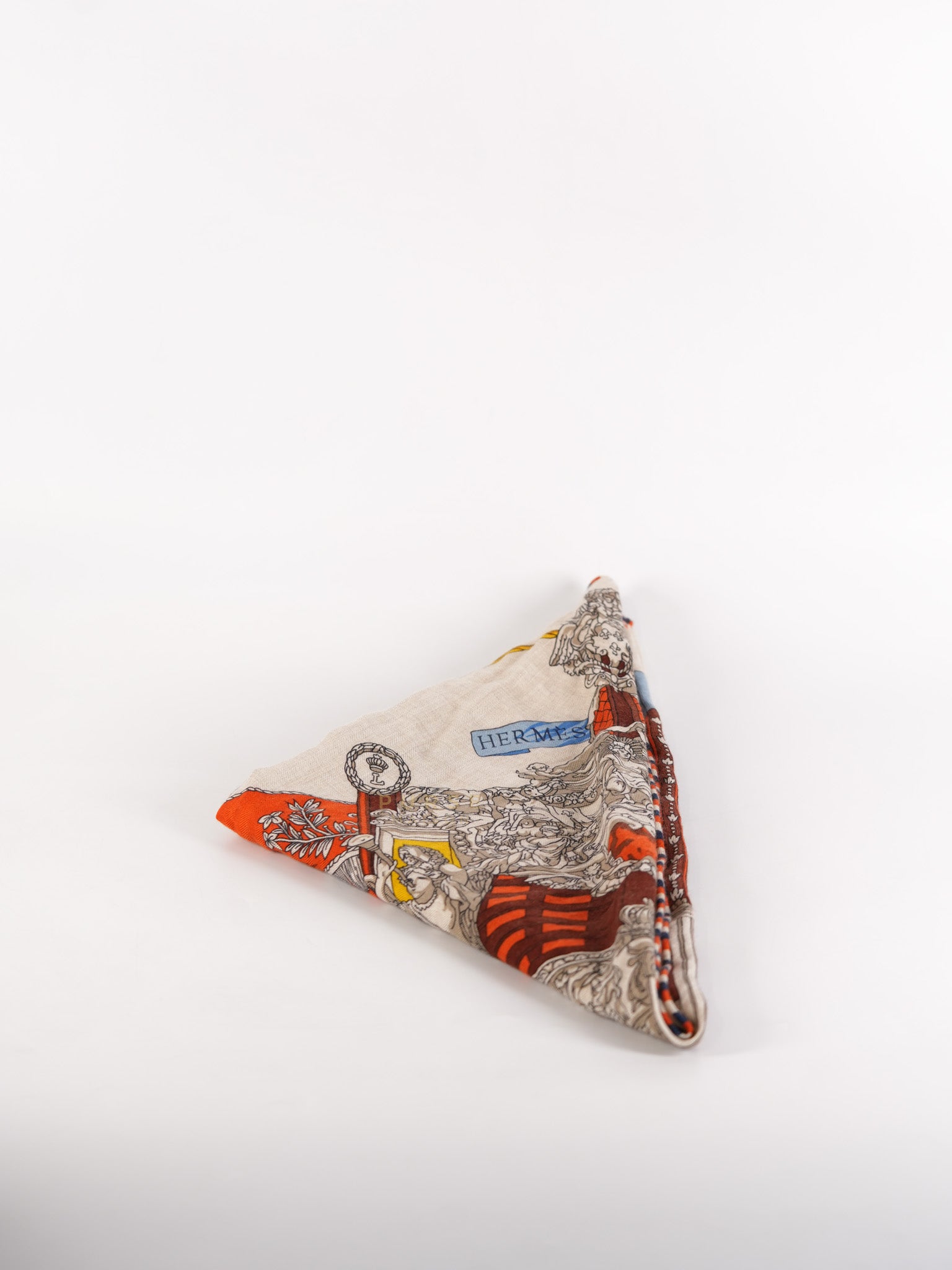 Triangle Cashmere Scarf in Cream (227cm x 109cm) | Purse Maison Luxury Bags Shop
