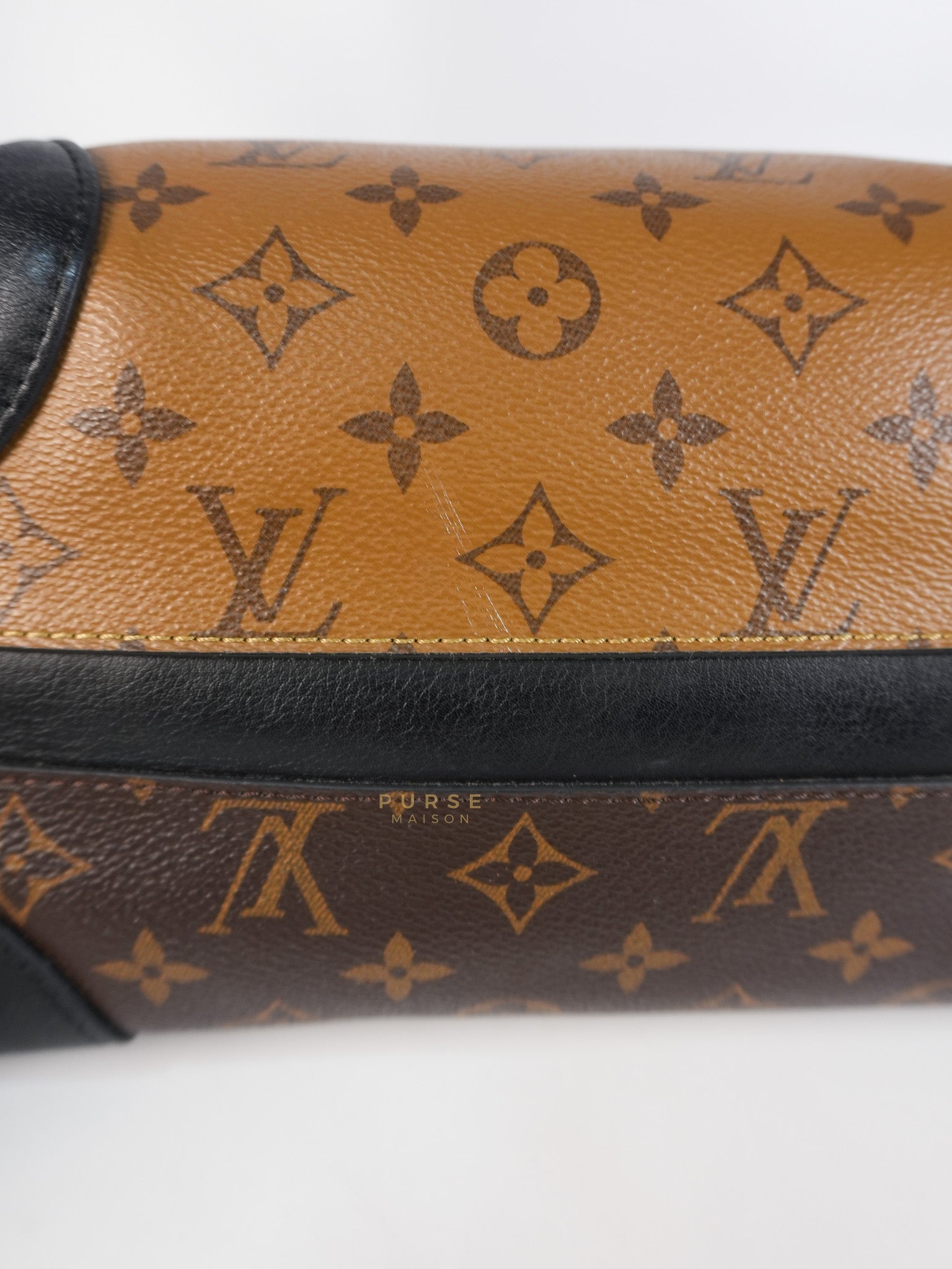 Triangle Softy in Reverse Monogram Canvas (Date Code: FO2127) | Purse Maison Luxury Bags Shop