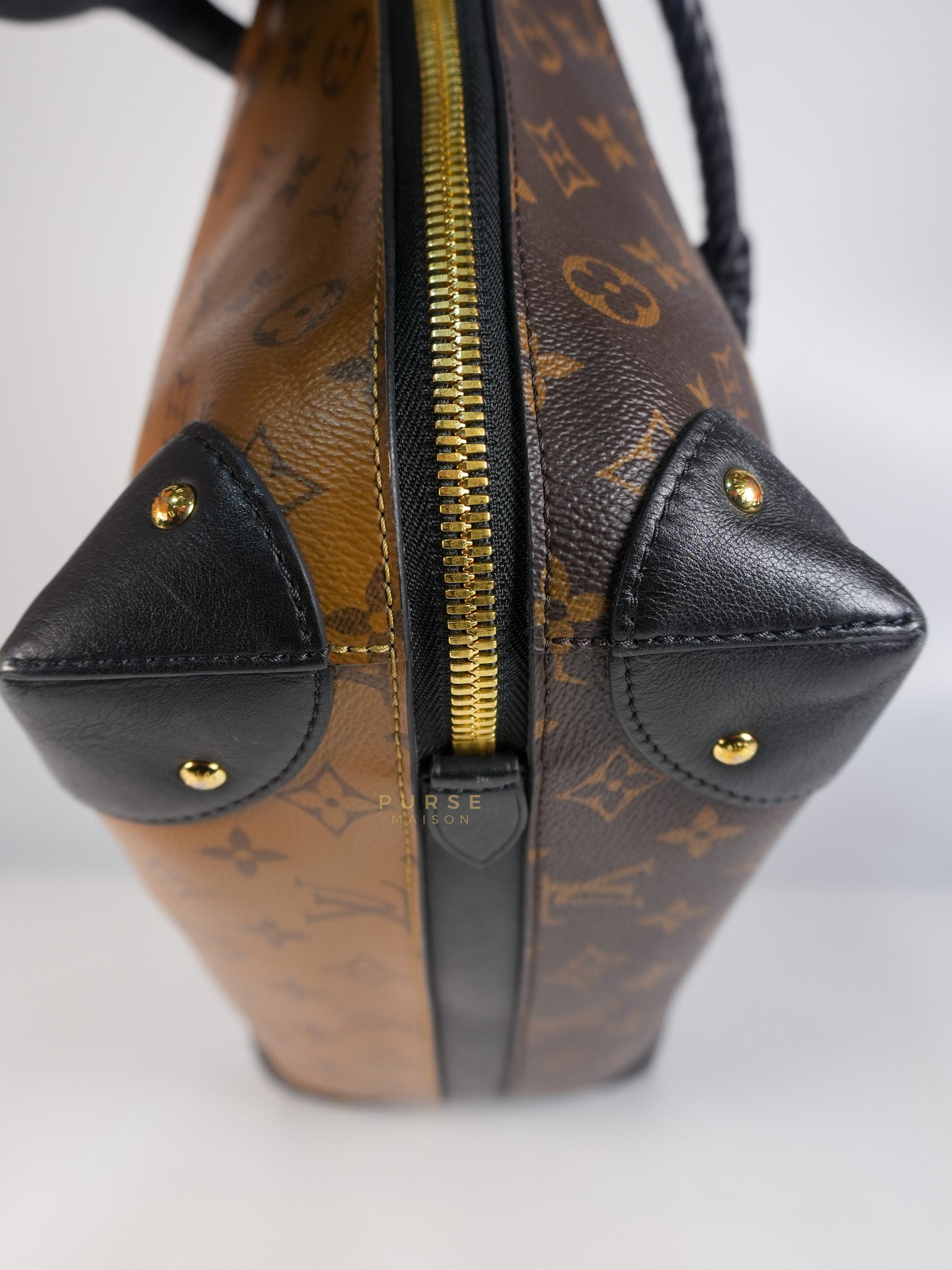 Triangle Softy in Reverse Monogram Canvas (Date Code: FO2127) | Purse Maison Luxury Bags Shop