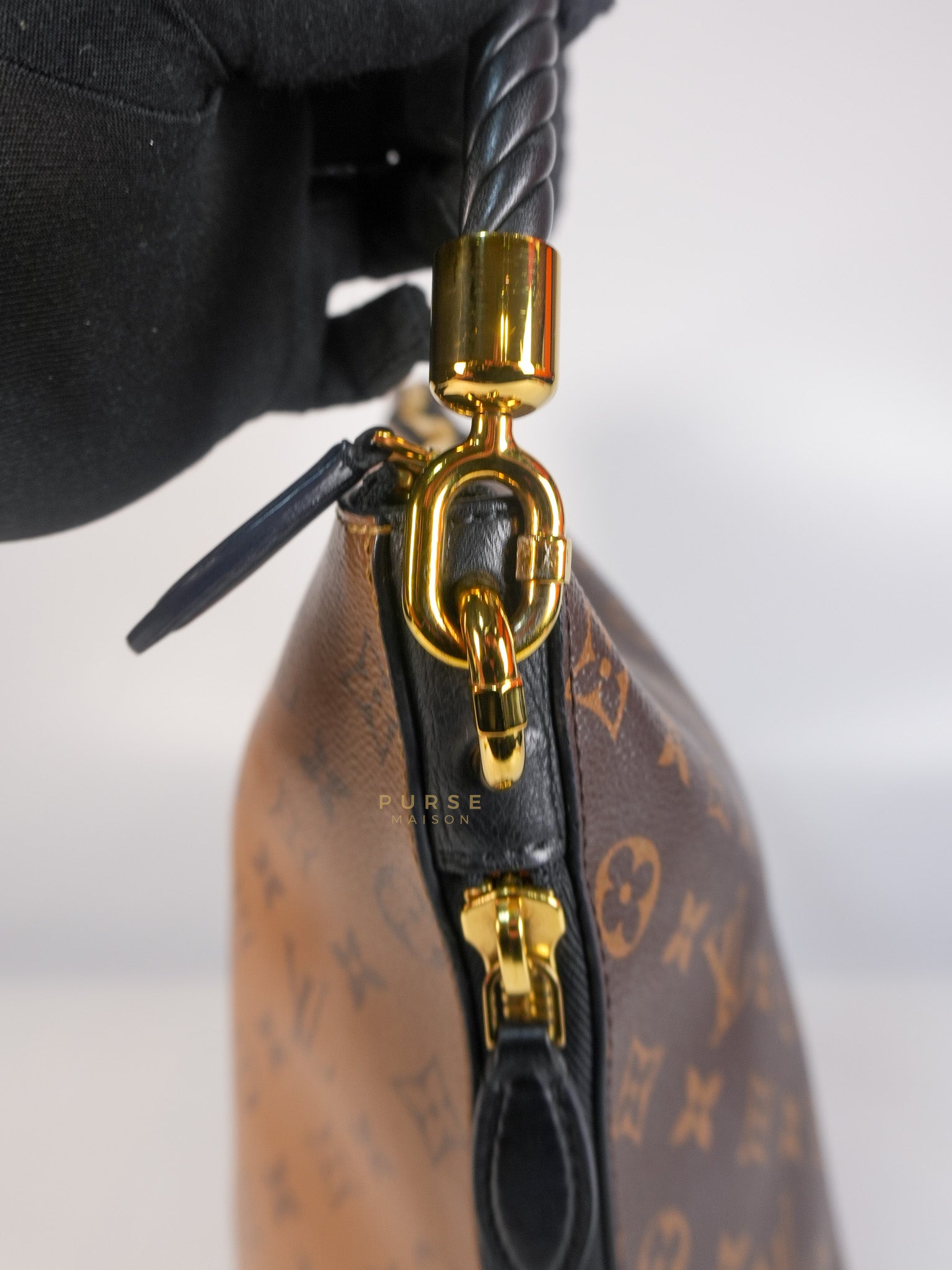 Triangle Softy in Reverse Monogram Canvas (Date Code: FO2127) | Purse Maison Luxury Bags Shop