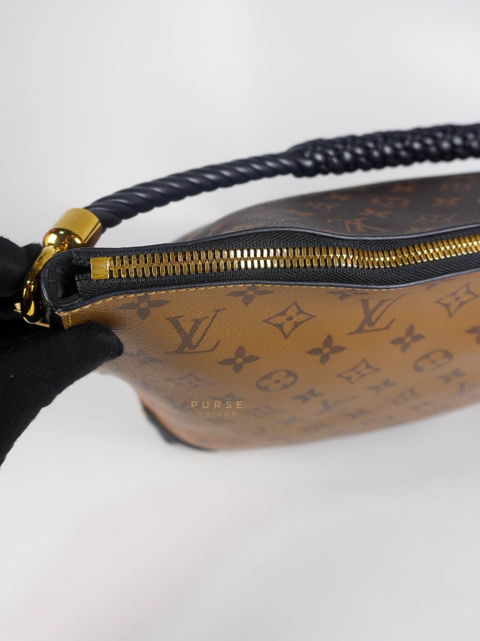 Triangle Softy in Reverse Monogram Canvas (Date Code: FO2127) | Purse Maison Luxury Bags Shop