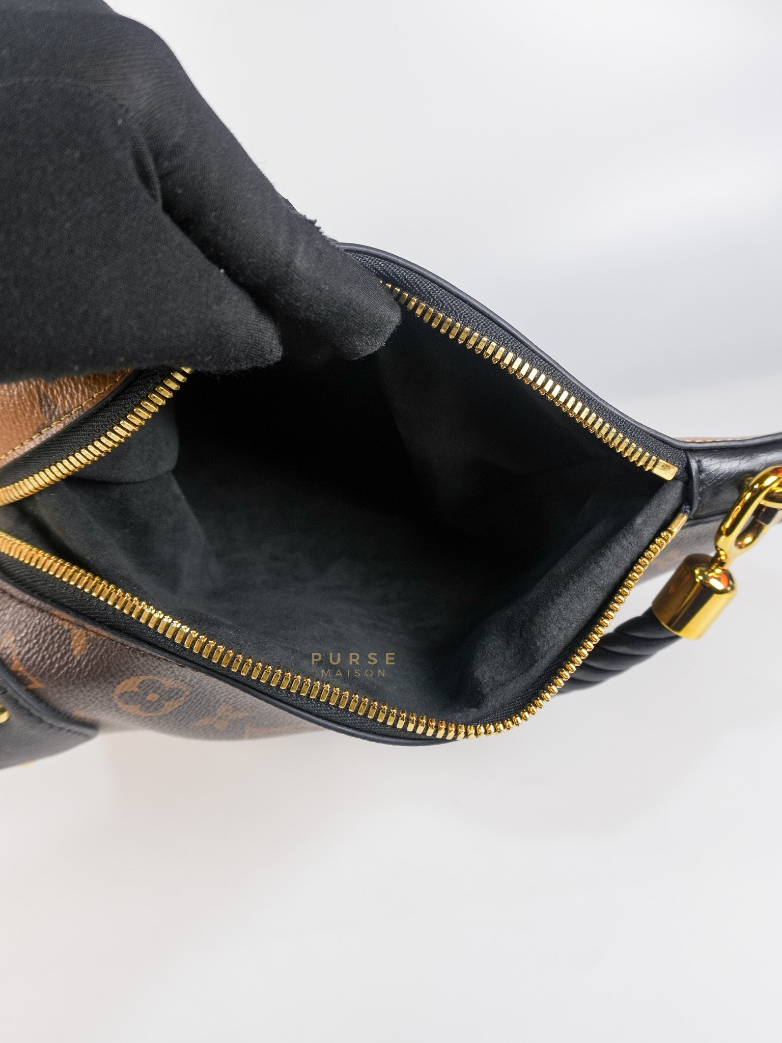 Triangle Softy in Reverse Monogram Canvas (Date Code: FO2127) | Purse Maison Luxury Bags Shop