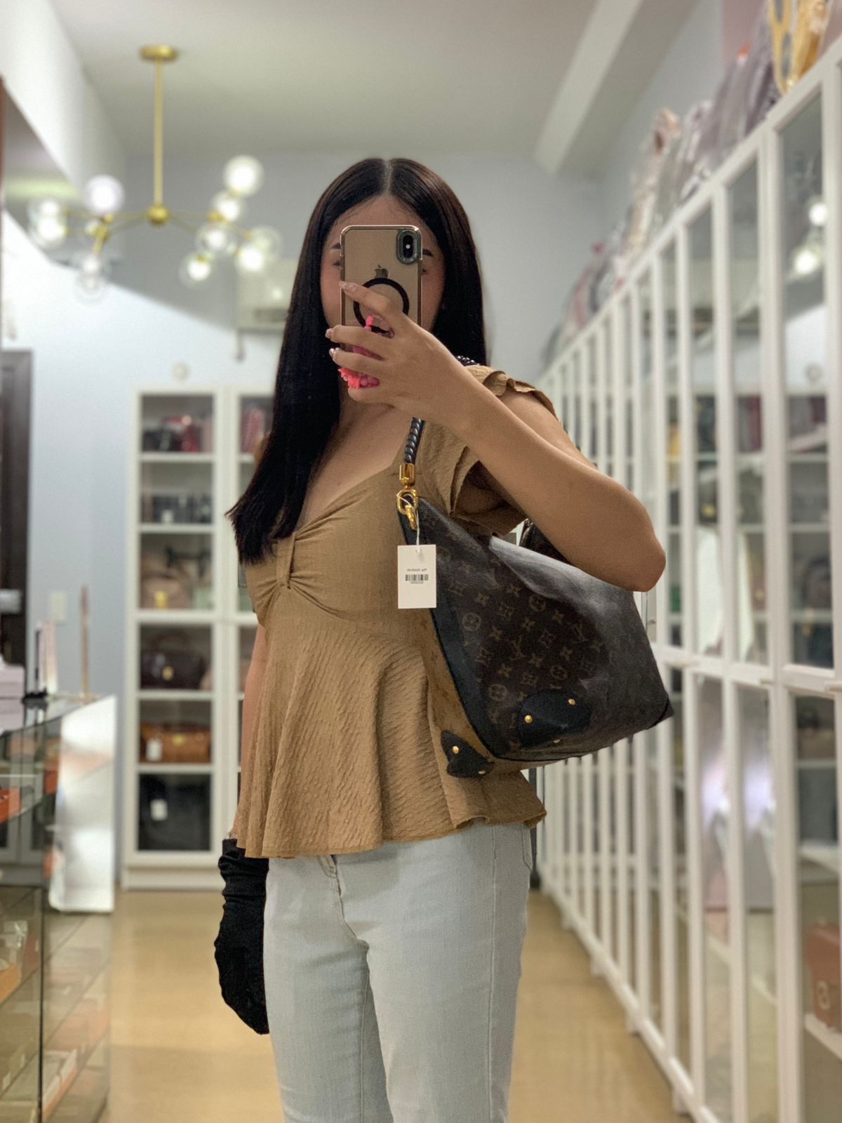 Triangle Softy in Reverse Monogram Canvas (Date Code: FO2127) | Purse Maison Luxury Bags Shop