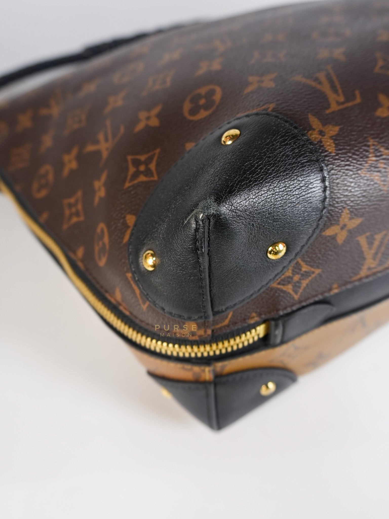 Triangle Softy in Reverse Monogram Canvas (Date Code: FO2127) | Purse Maison Luxury Bags Shop